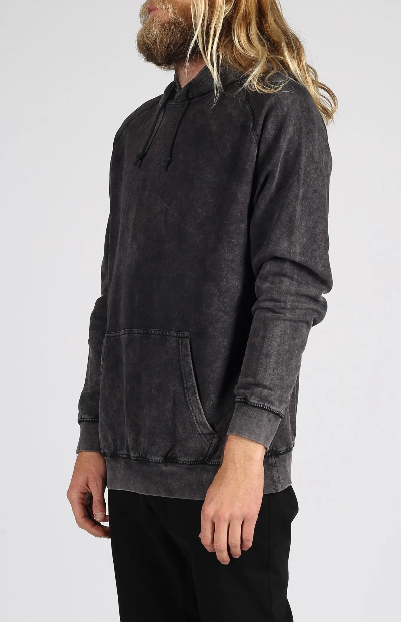 Vintage Wash Pullover Hood | Black sold by Lira product image thumbnail 2