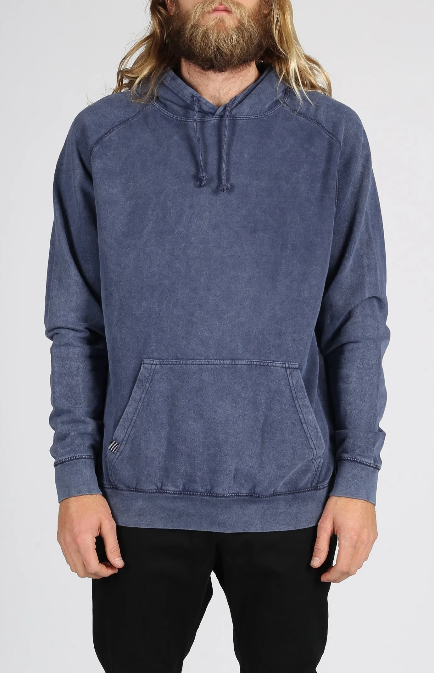 Vintage Wash Pullover Hood | Navy sold by Lira