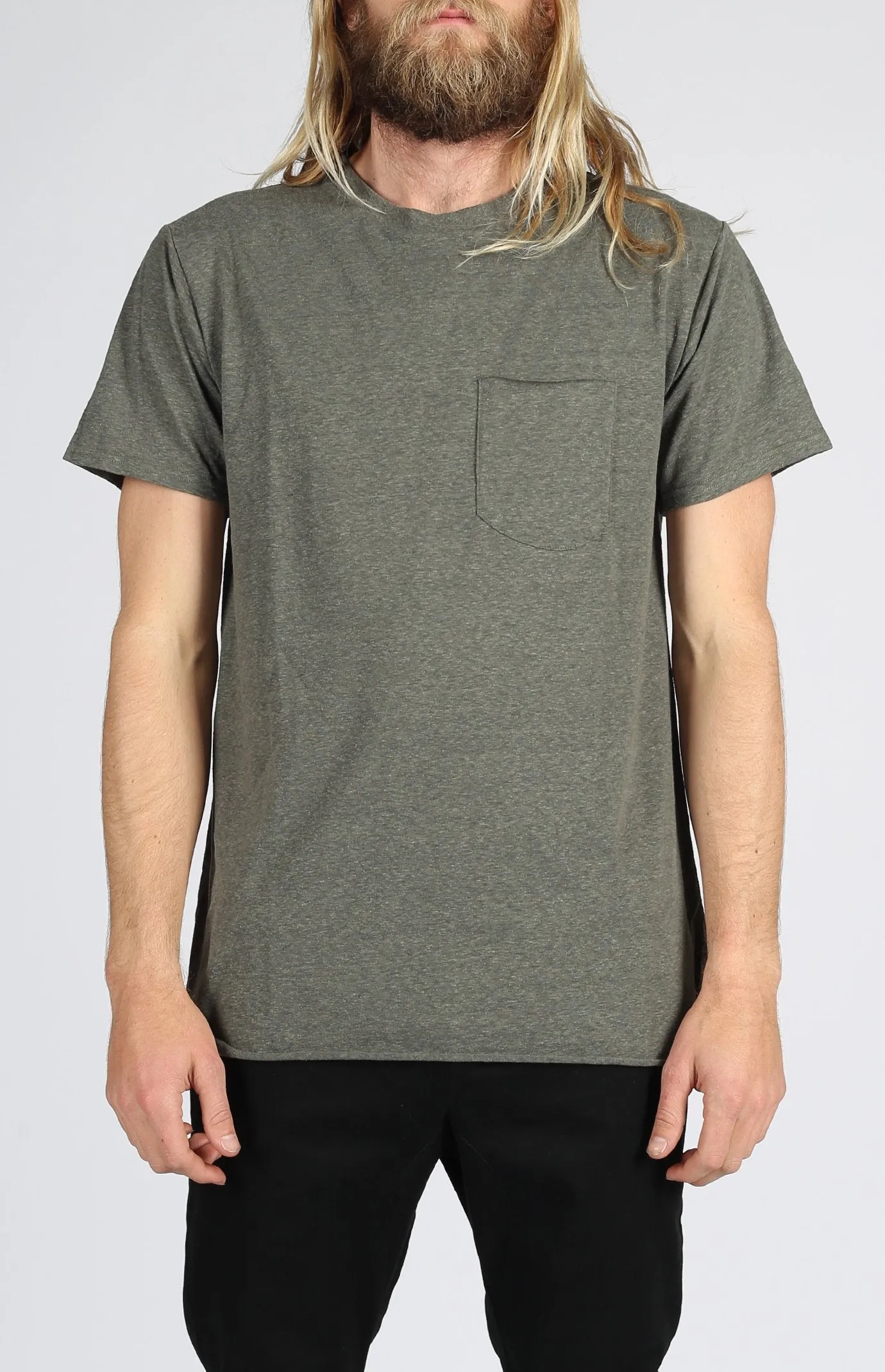 Pocket Tee Tri-Blend | Heather Olive sold by Lira
