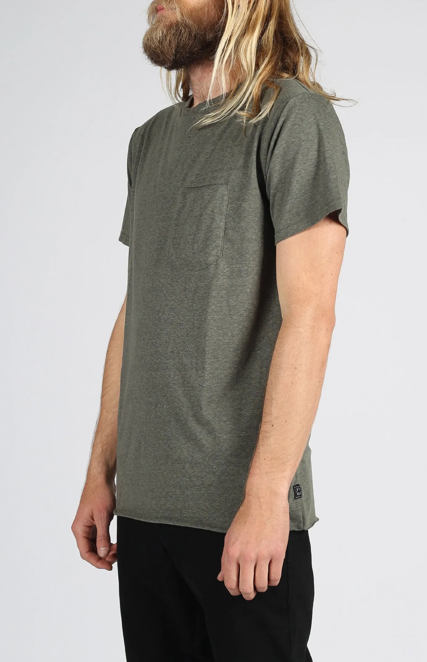 Pocket Tee Tri-Blend | Heather Olive sold by Lira product image thumbnail 2
