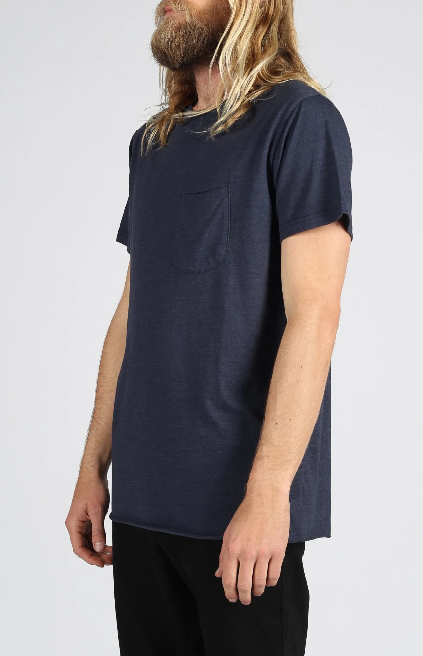 Pocket Tee Tri-Blend | Heather Navy sold by Lira product image thumbnail 2