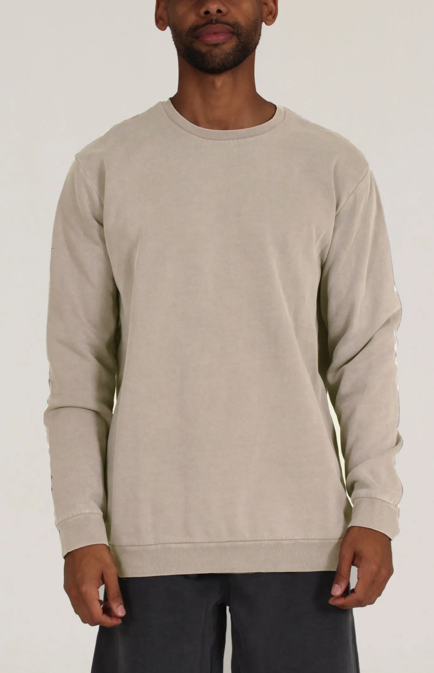 Pigment Dye Crew Fleece | Stone sold by Lira