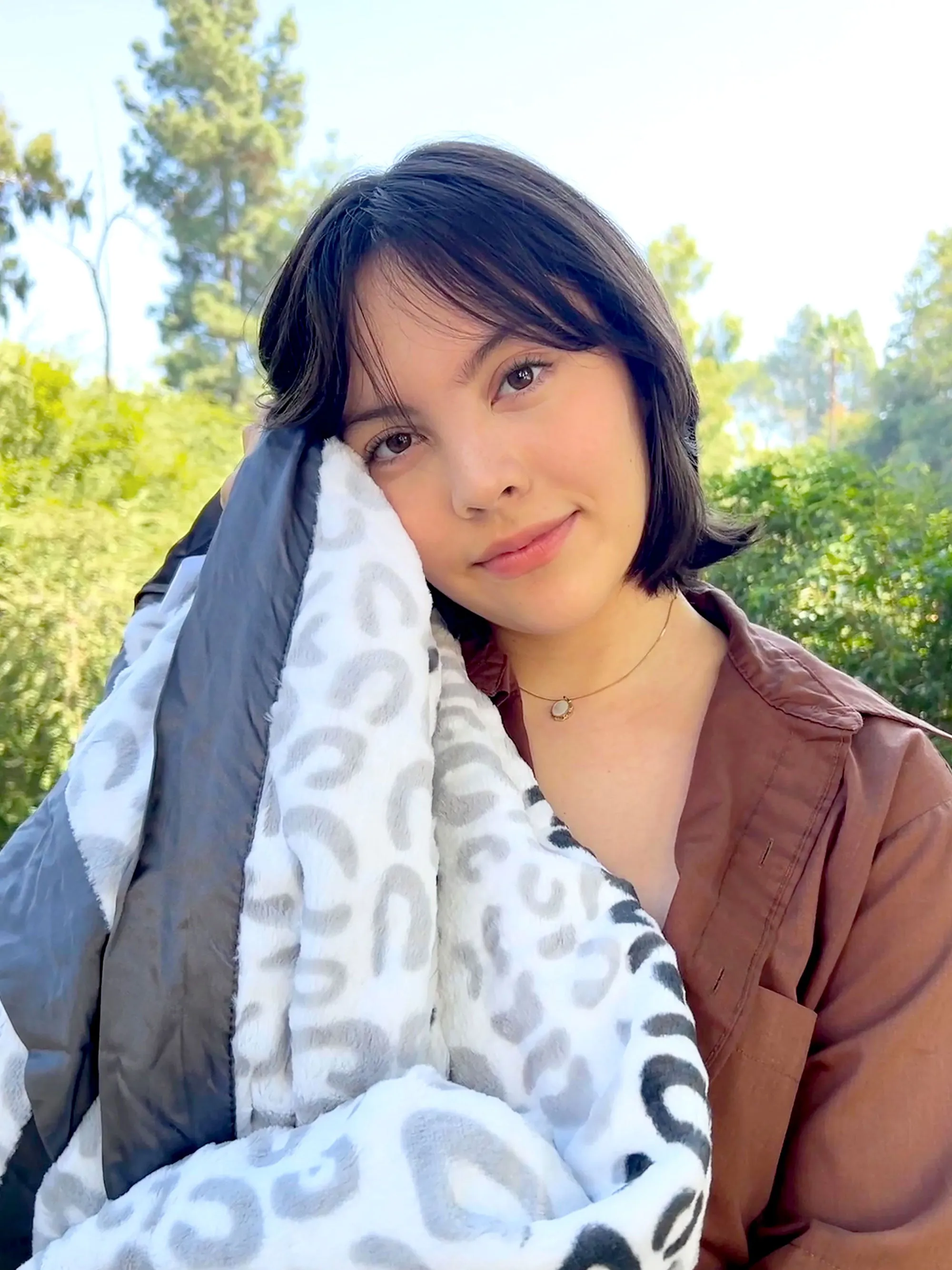 Luxe™ Shadow Leopard Throw (45” x 59”) sold by Little Giraffe