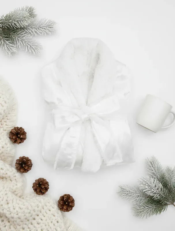 Luxe™ Satin Morning Frost Robe Collection sold by Little Giraffe