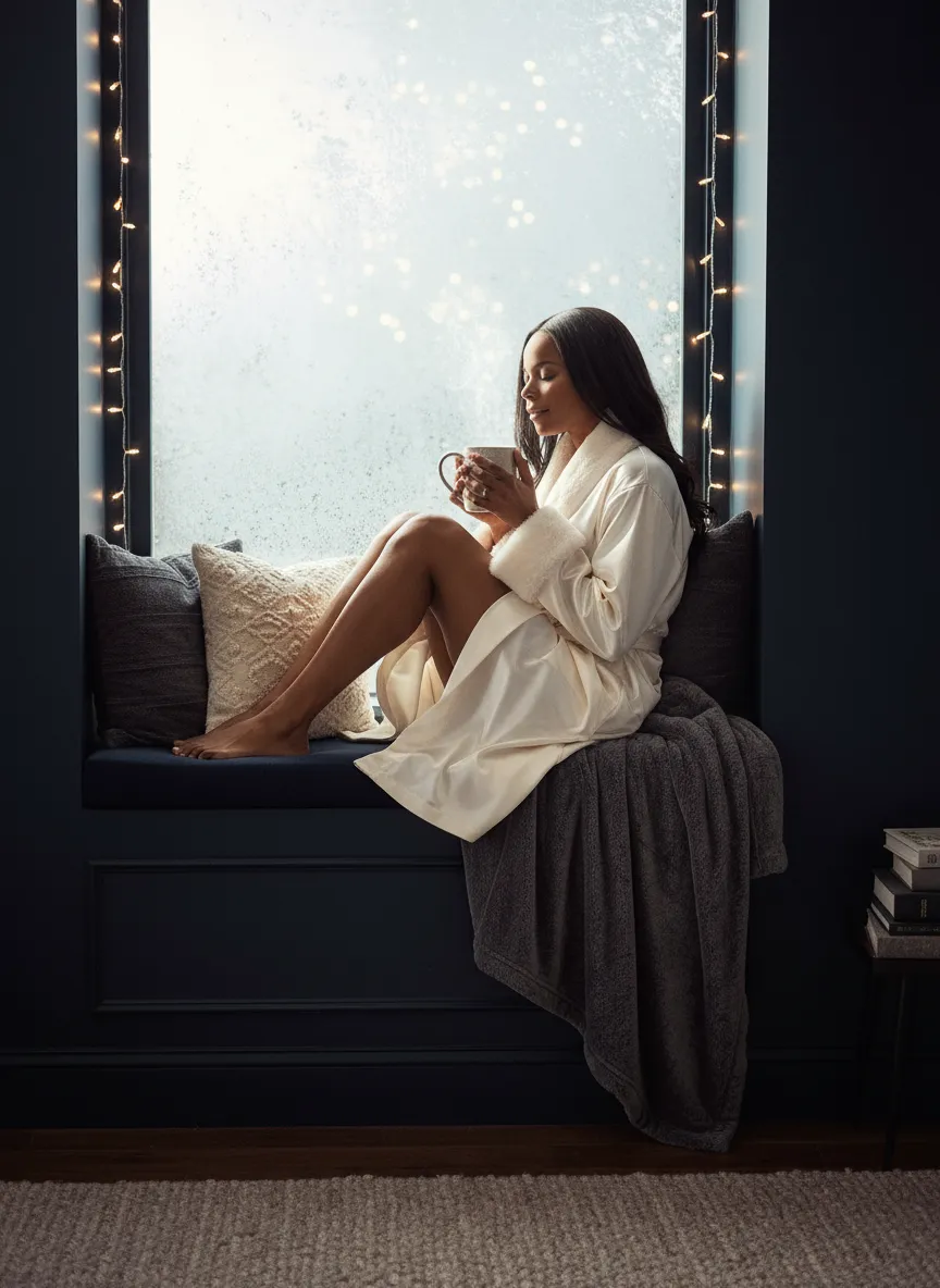 Luxe Satin Morning Frost Robe Collection sold by Little Giraffe product image thumbnail 4