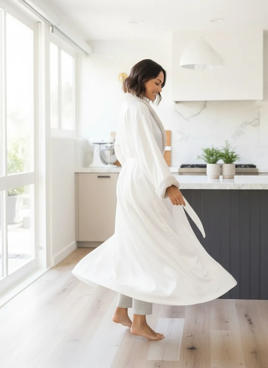 Luxe Satin Morning Frost Robe Collection sold by Little Giraffe product image thumbnail 3