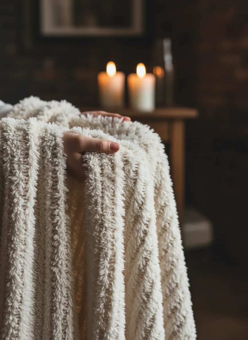Luxe Luxury Cream Ultra-Soft Knit Throw (45" x 59") sold by Little Giraffe product image thumbnail 3