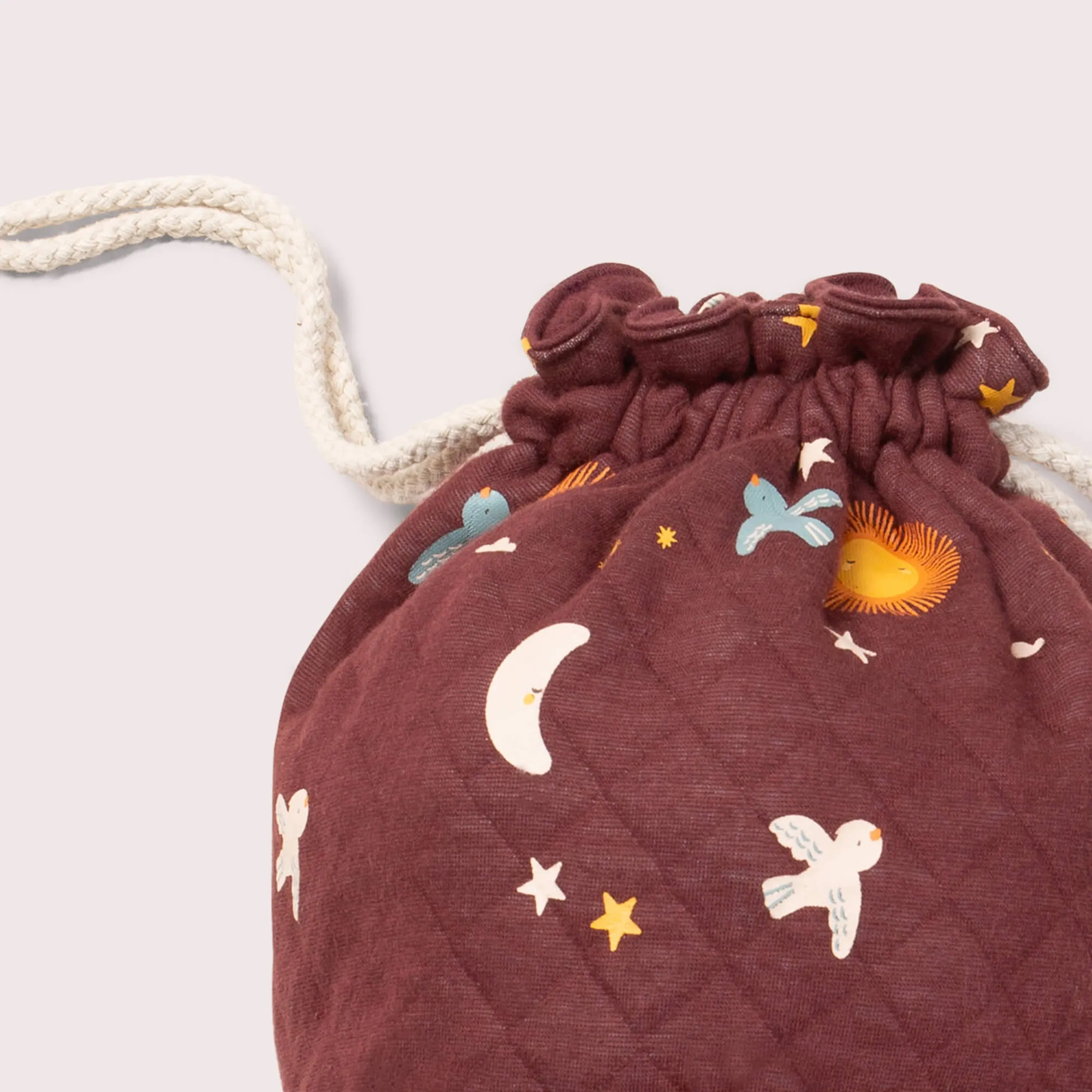 Flying Birds Organic Cotton Wash Bag sold by Little Green Radicals product image thumbnail 3