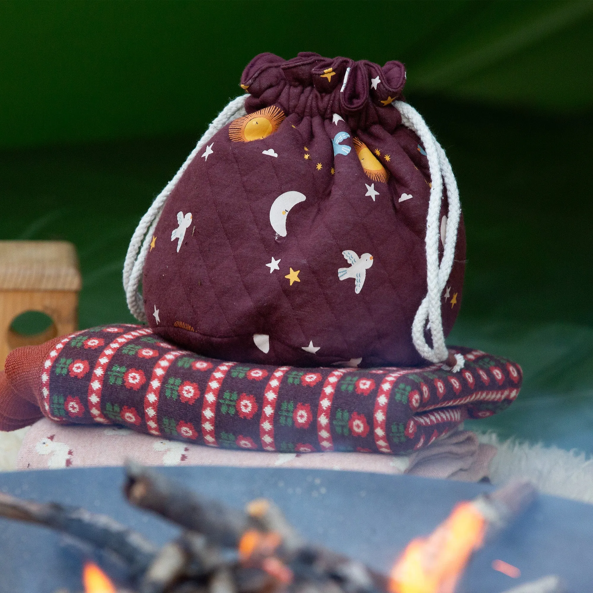 Flying Birds Organic Cotton Wash Bag sold by Little Green Radicals