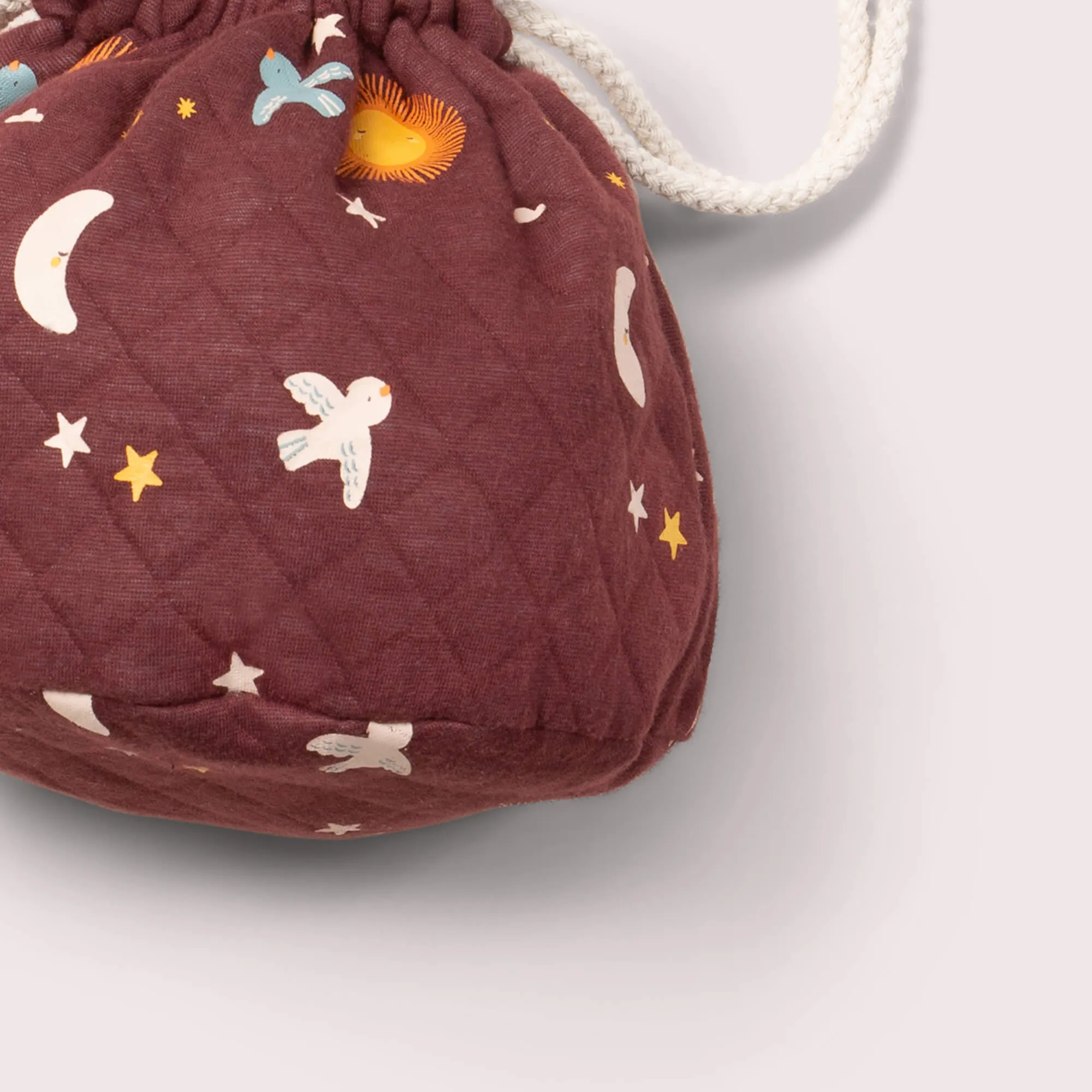 Flying Birds Organic Cotton Wash Bag sold by Little Green Radicals product image thumbnail 4