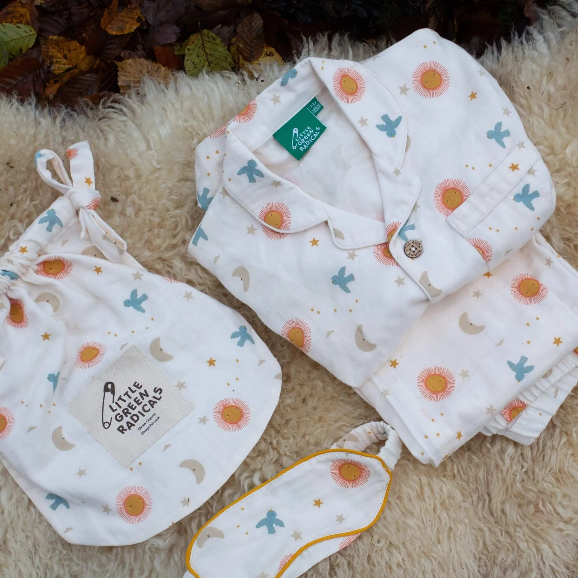 Moon and Sun Organic Adult Eye Mask sold by Little Green Radicals product image thumbnail 4