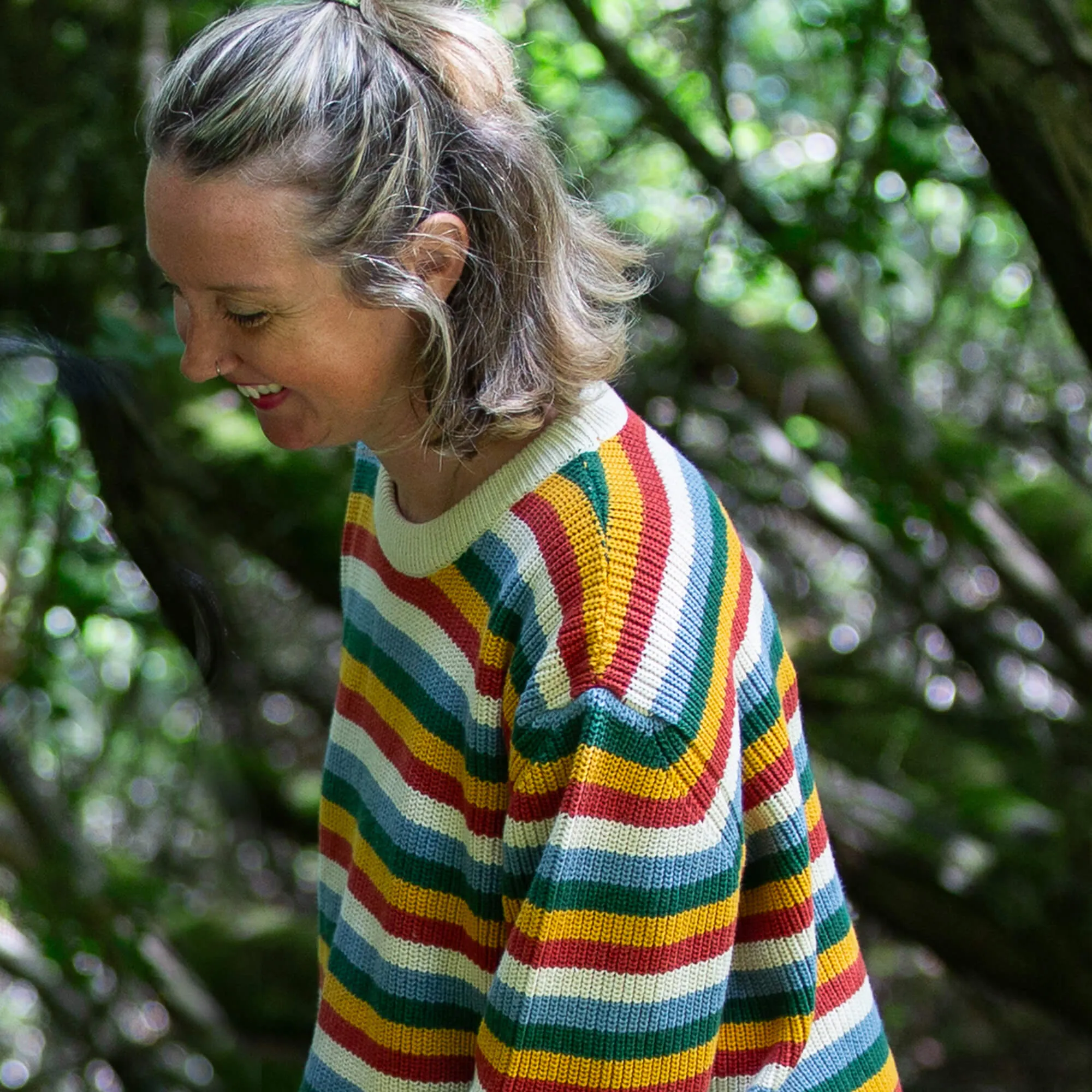 Rainbow Knitted Unisex Adult Jumper sold by Little Green Radicals product image thumbnail 3