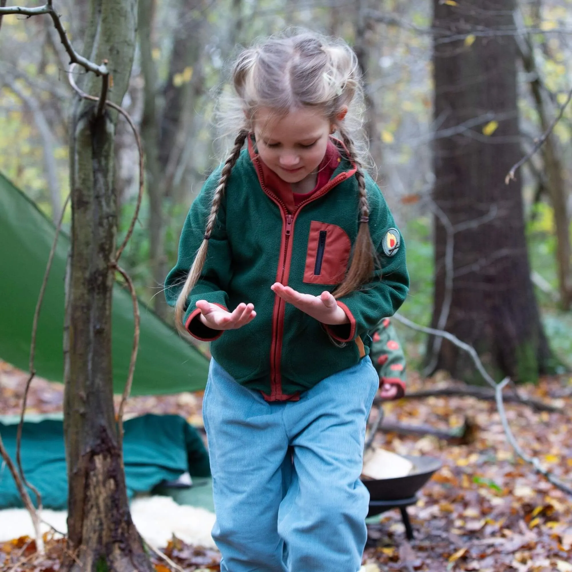 Olive Zip Up Recycled Polar Fleece Jacket sold by Little Green Radicals product image thumbnail 3