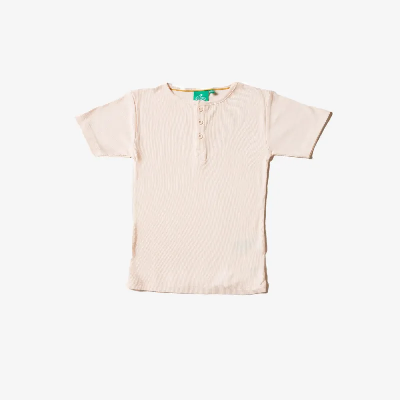 Cream Rib Short Sleeve Everyday T-Shirt sold by Little Green Radicals