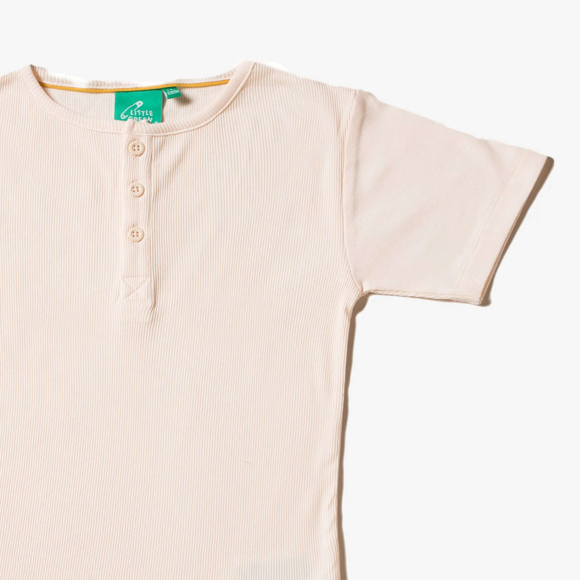 Cream Rib Short Sleeve Everyday T-Shirt sold by Little Green Radicals product image thumbnail 2