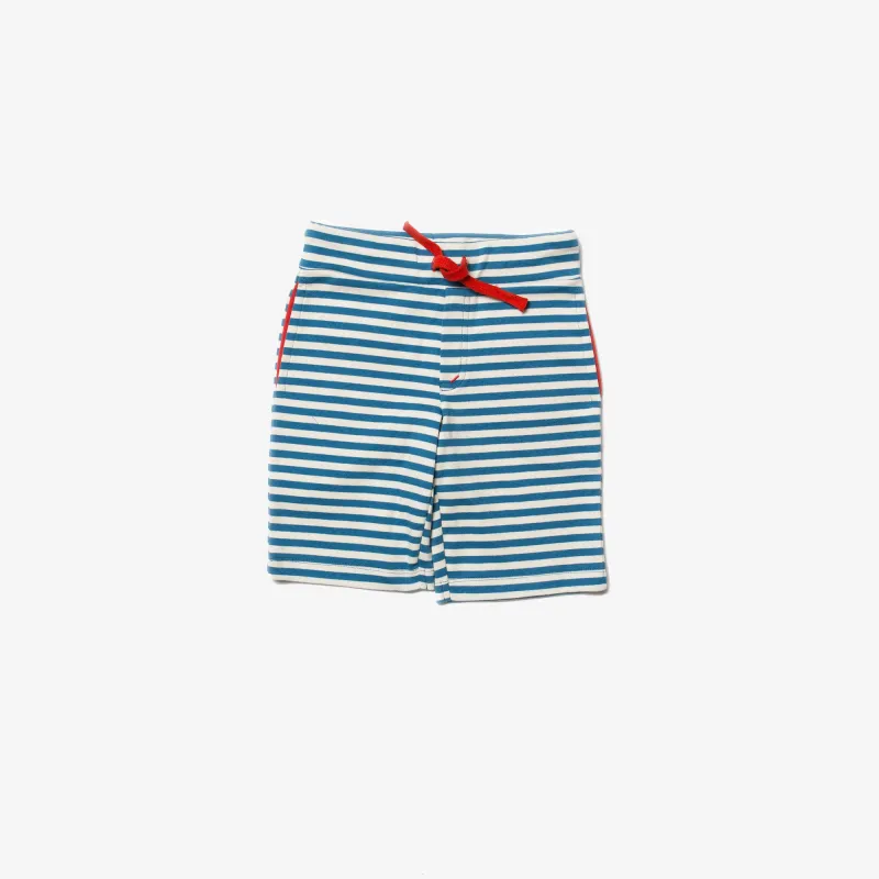 Ocean Blue Stripe Beach Shorts sold by Little Green Radicals