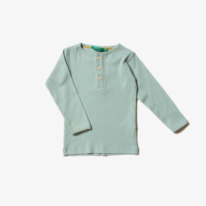 Alpine Green Rib Long Sleeve Tee sold by Little Green Radicals