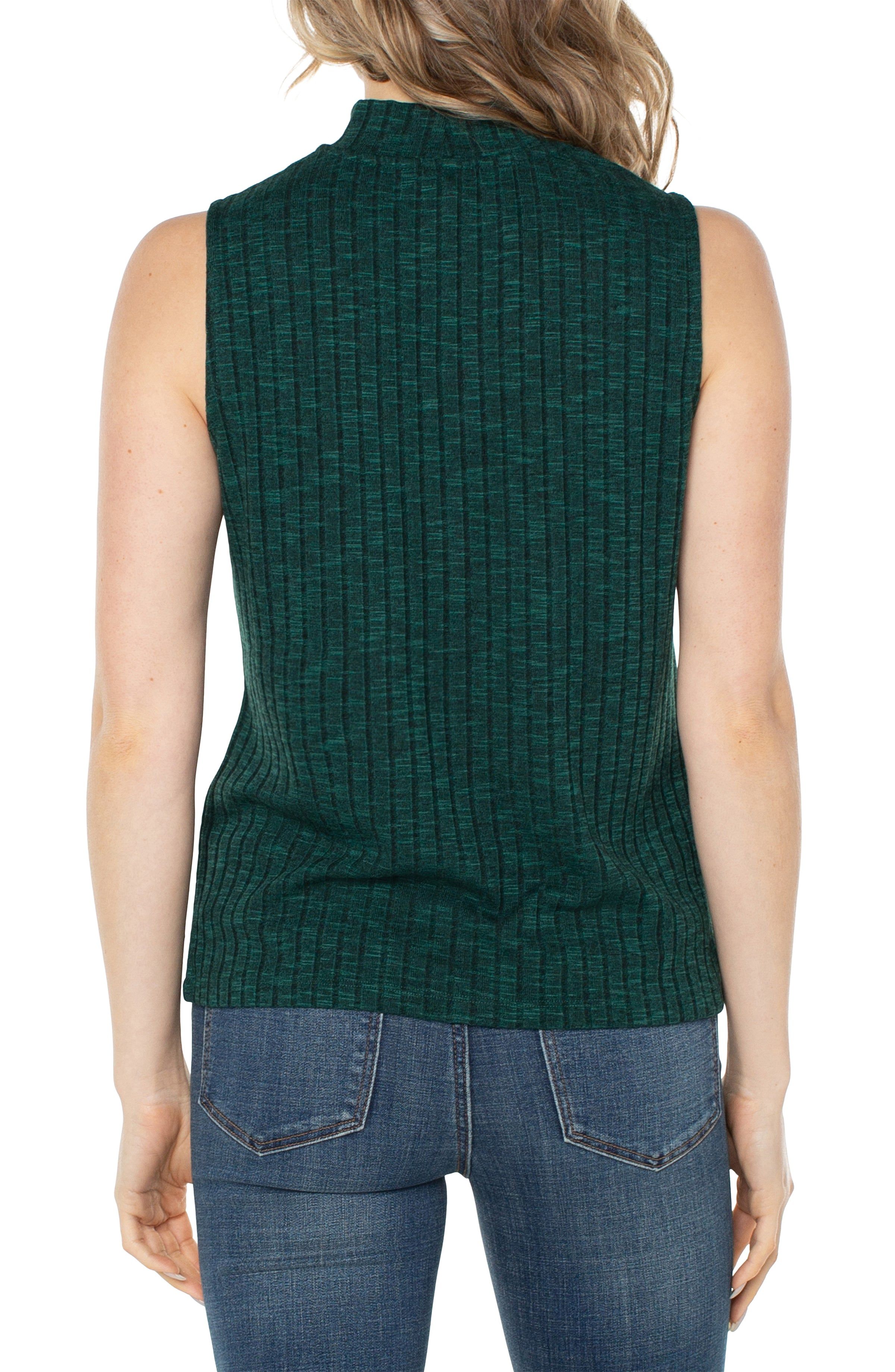 MOCK NECK SLEEVELESS KNIT TOP sold by Liverpool Jeans Company product image thumbnail 2
