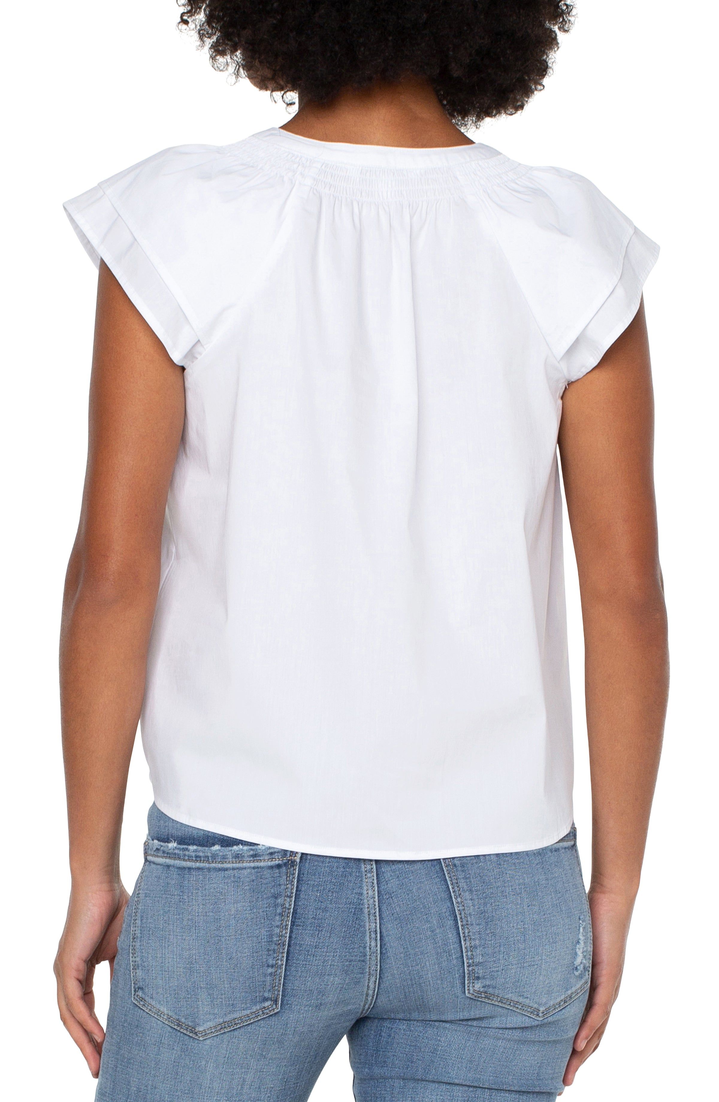CAP SLEEVE RAGLAN TOP sold by Liverpool Jeans Company product image thumbnail 4
