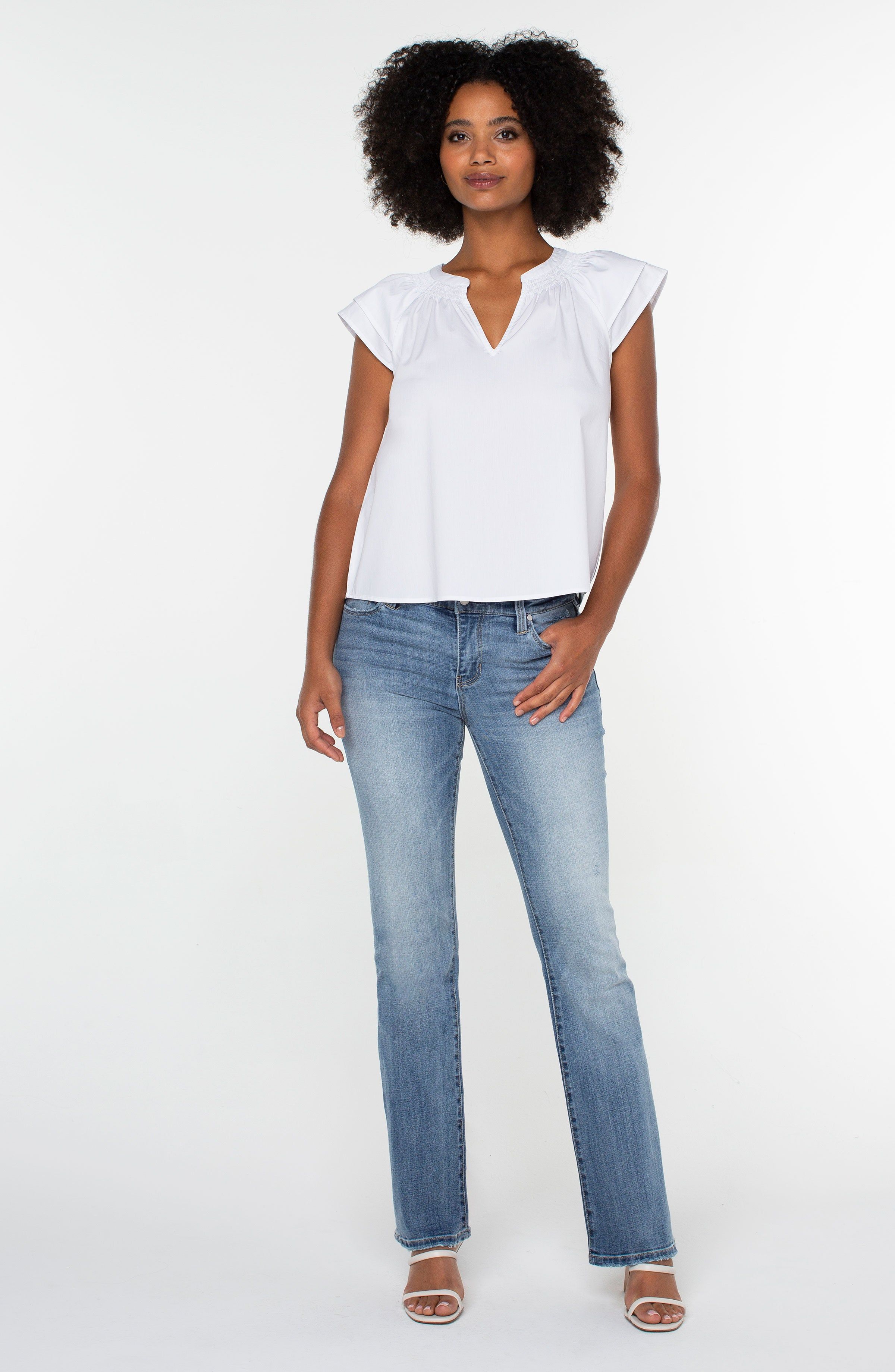 CAP SLEEVE RAGLAN TOP sold by Liverpool Jeans Company product image thumbnail 2