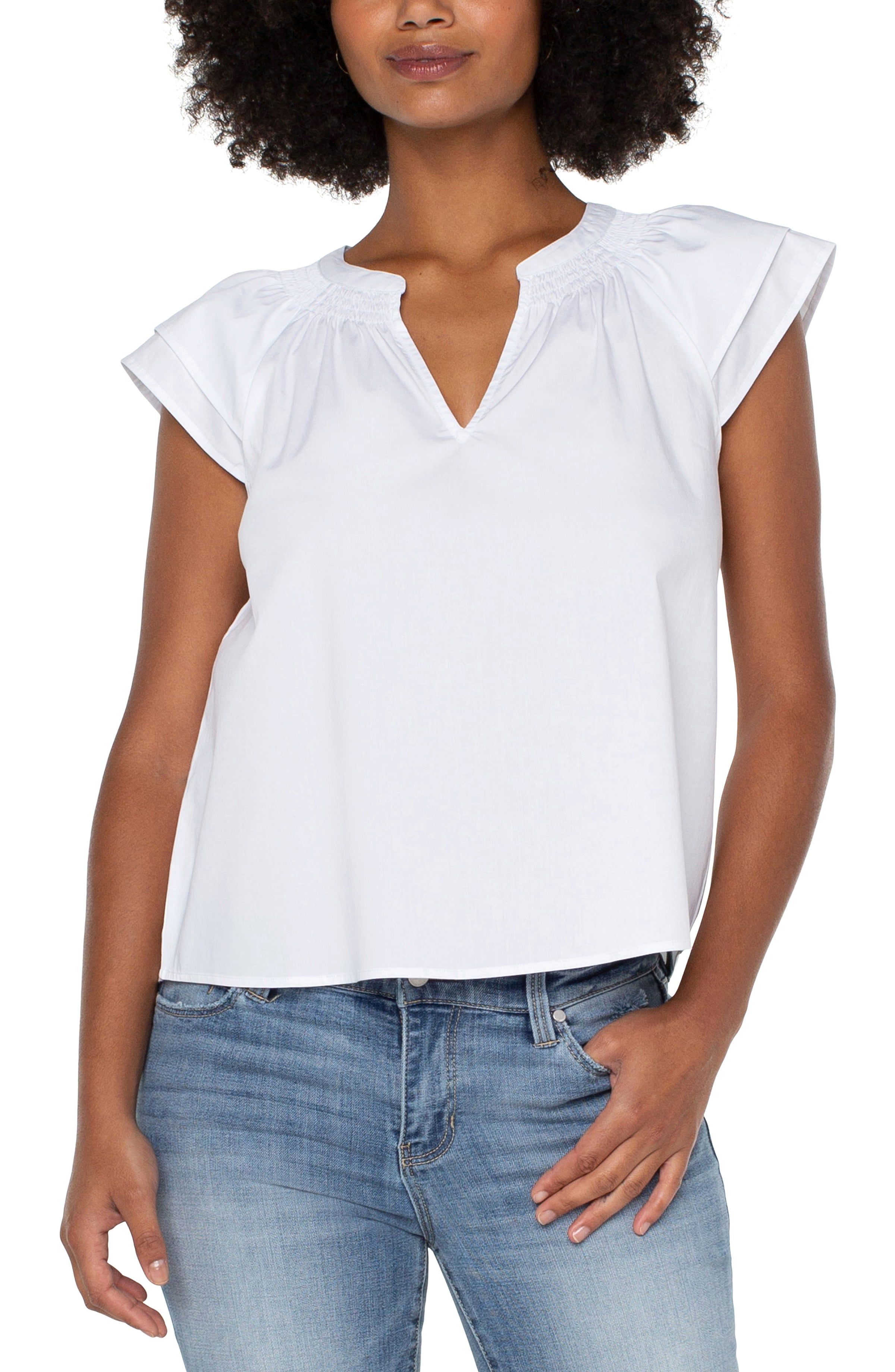 CAP SLEEVE RAGLAN TOP sold by Liverpool Jeans Company
