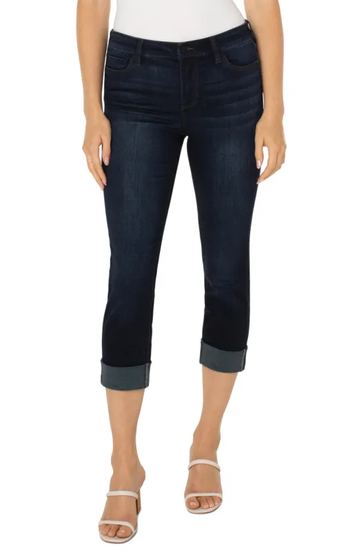CHARLIE CROP WIDE ROLLED CUFF sold by Liverpool Jeans Company