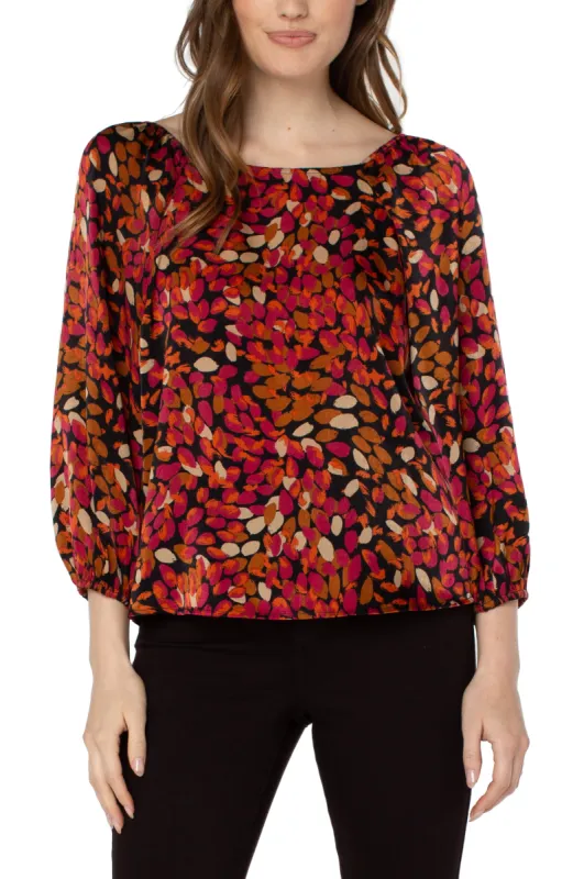 PETITE 3/4 PUFF SLEEVE SQUARE NECK TOP sold by Liverpool Jeans Company