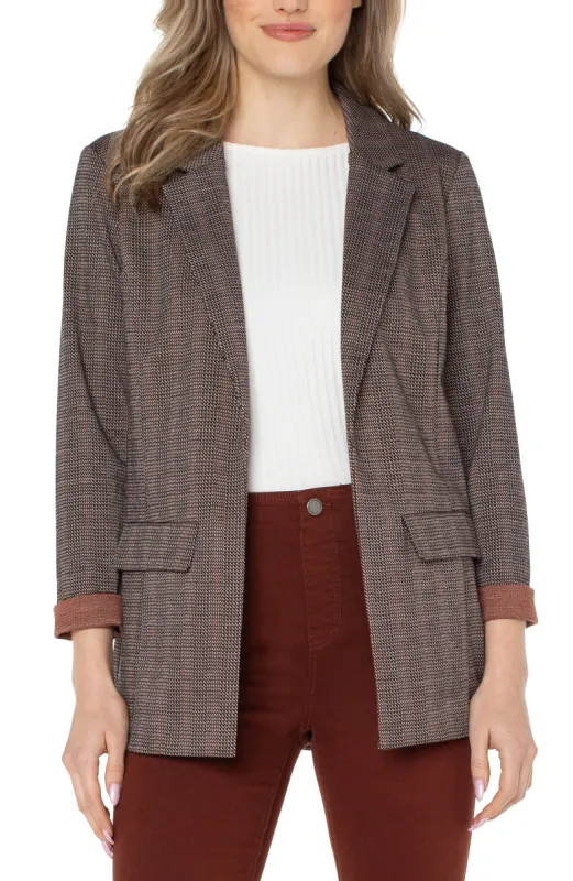 PETITE BOYFRIEND BLAZER WITH PRINCESS DART PATTERN KNIT sold by Liverpool Jeans Company