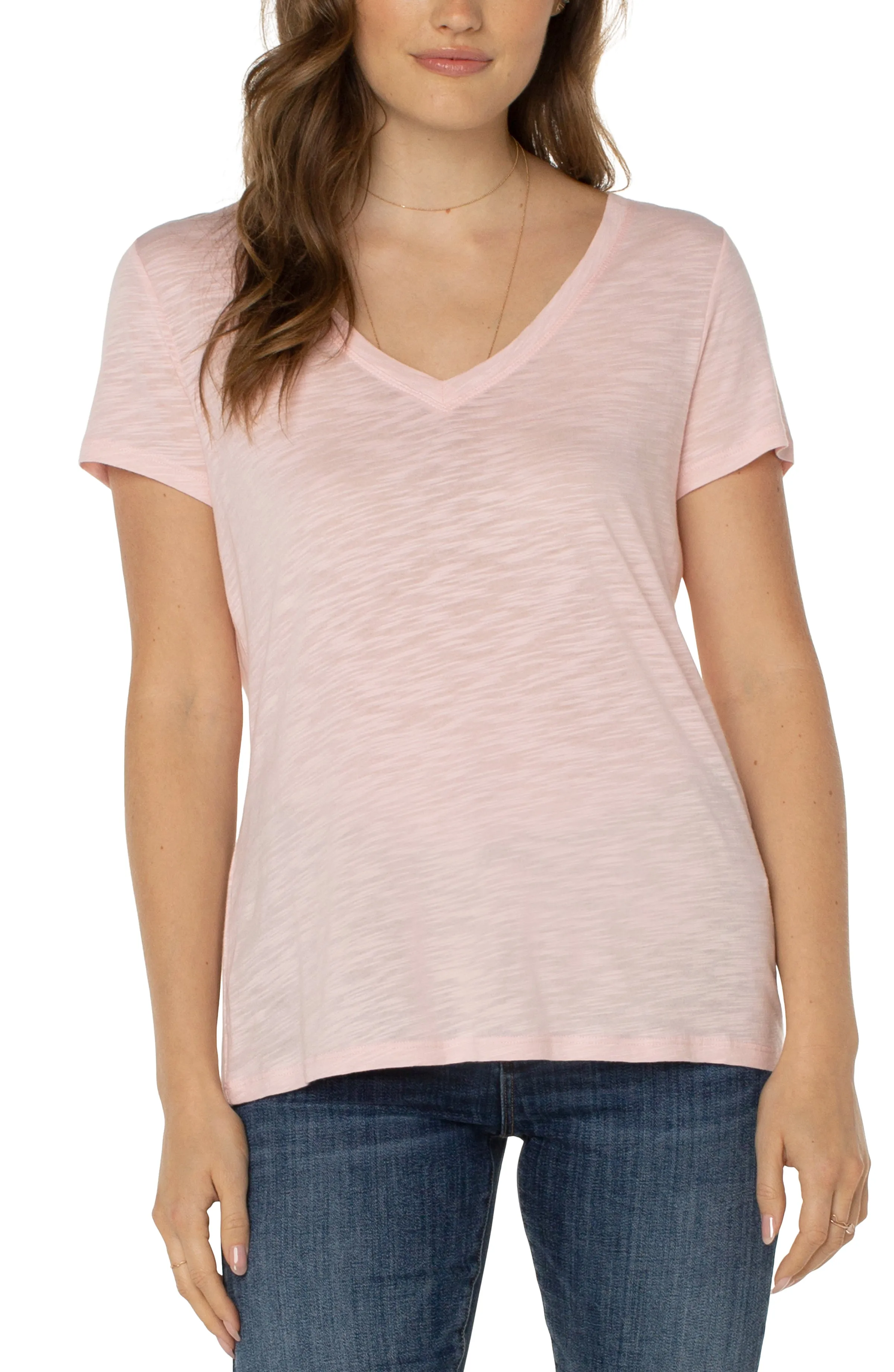 V-NECK SLUB KNIT TEE sold by Liverpool Jeans Company