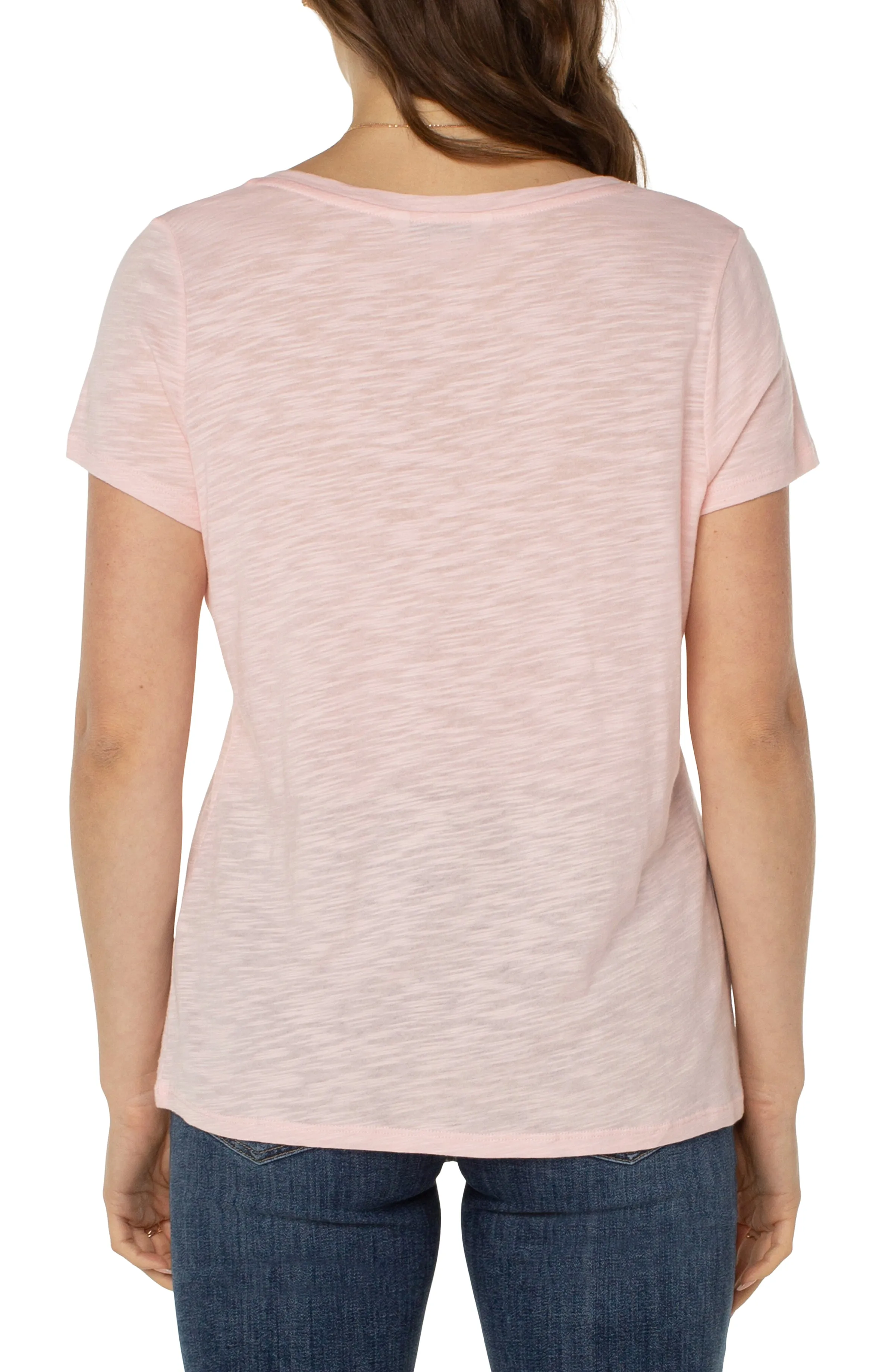 V-NECK SLUB KNIT TEE sold by Liverpool Jeans Company product image thumbnail 3
