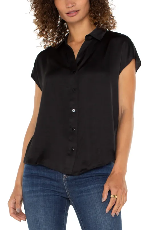 PETITE BUTTON FRONT DOLMAN SLEEVE BLOUSE sold by Liverpool Jeans Company