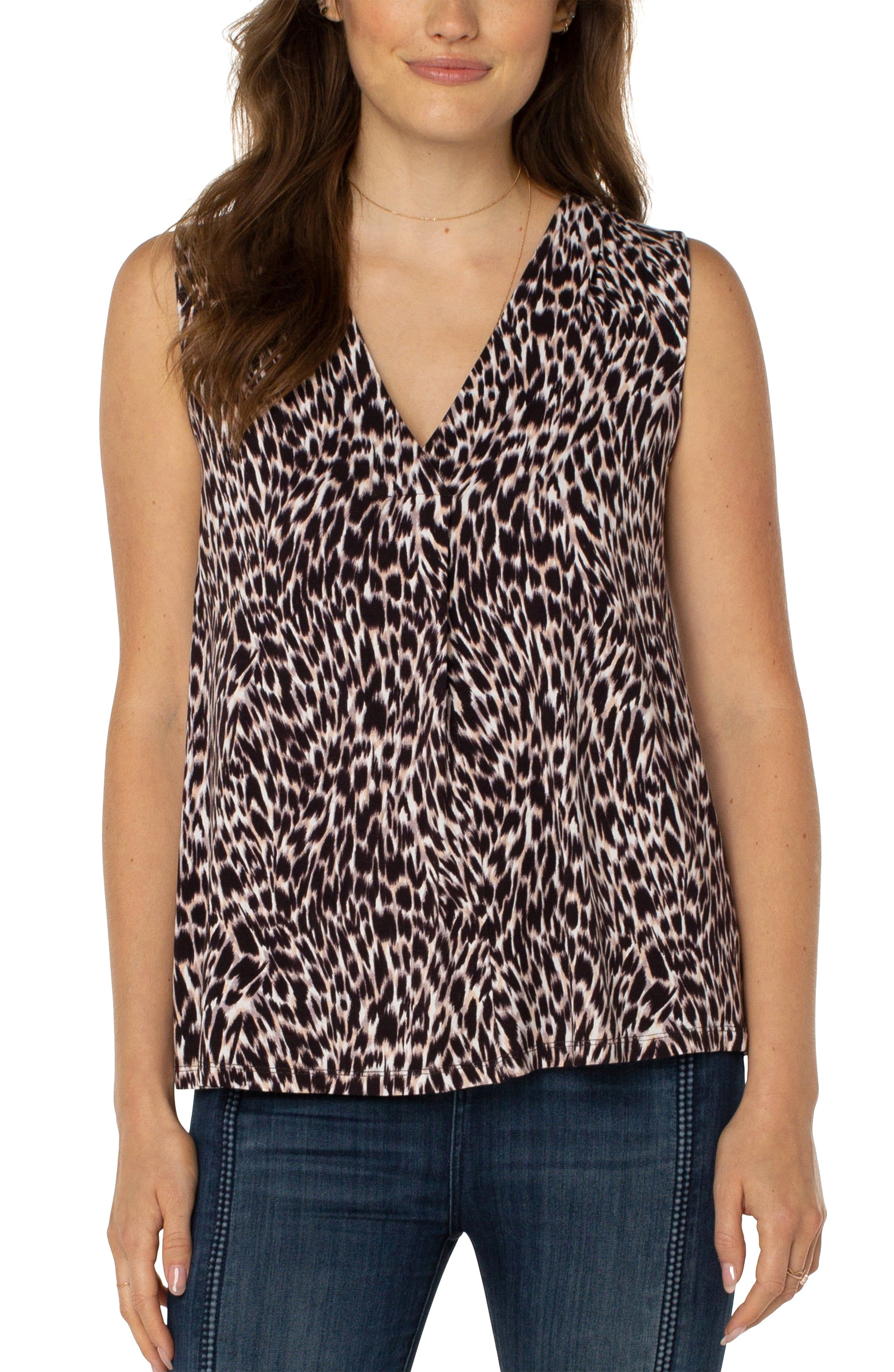 SLEEVELESS V-NECK KNIT TOP sold by Liverpool Jeans Company