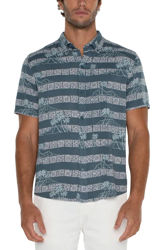 BUTTON UP SHORT SLEEVE SHIRT sold by Liverpool Jeans Company