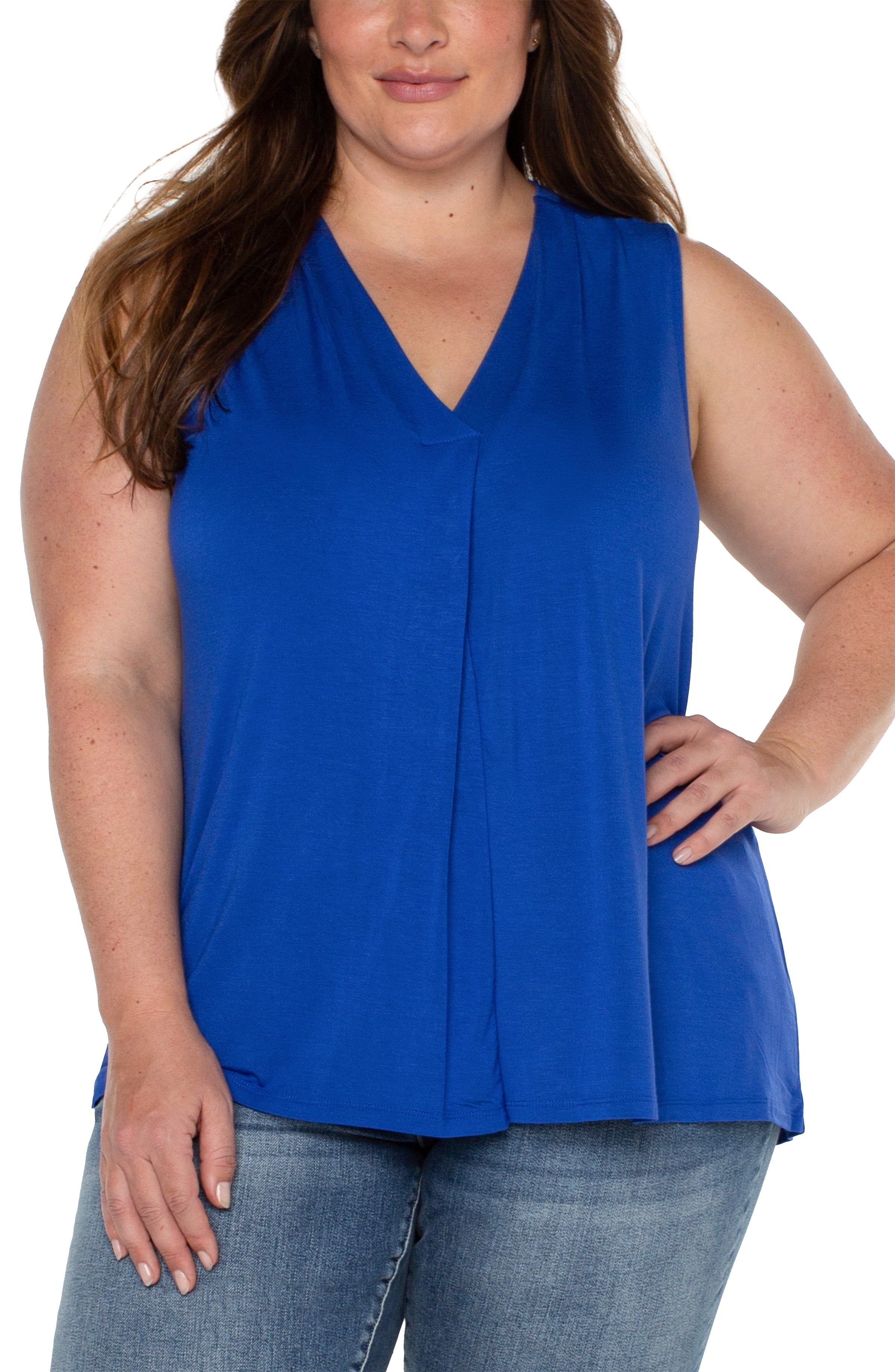 SLEEVELESS V-NECK KNIT TOP sold by Liverpool Jeans Company product image thumbnail 5