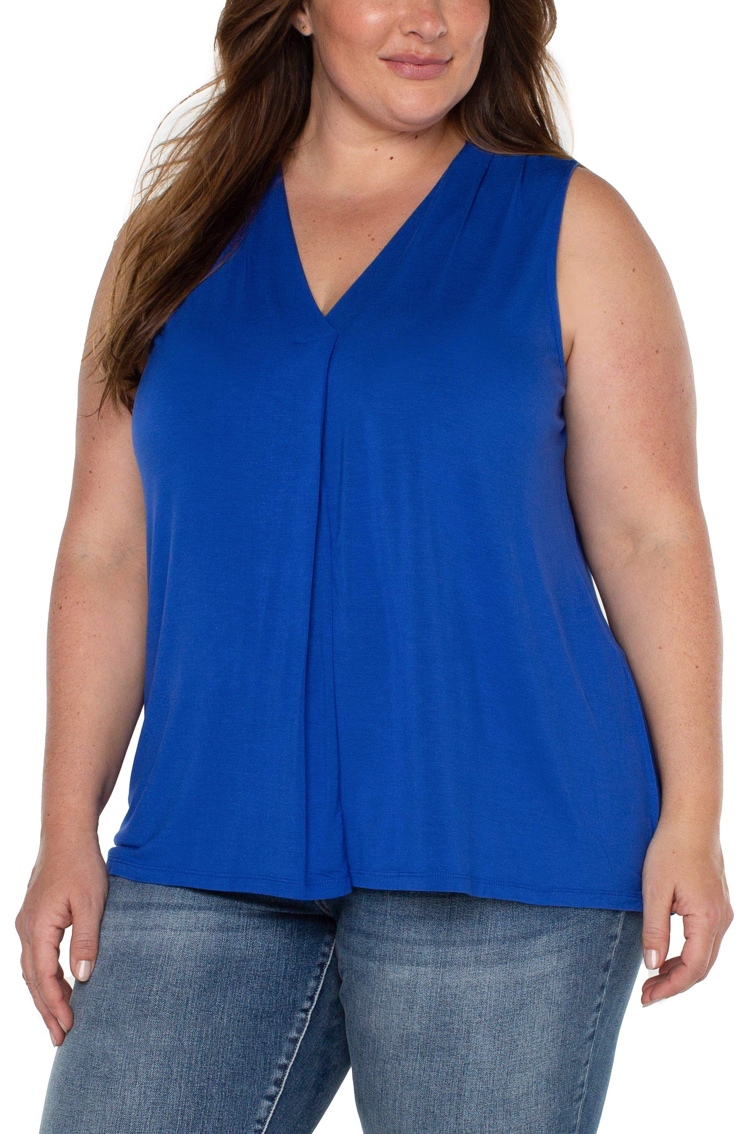 SLEEVELESS V-NECK KNIT TOP sold by Liverpool Jeans Company product image thumbnail 3