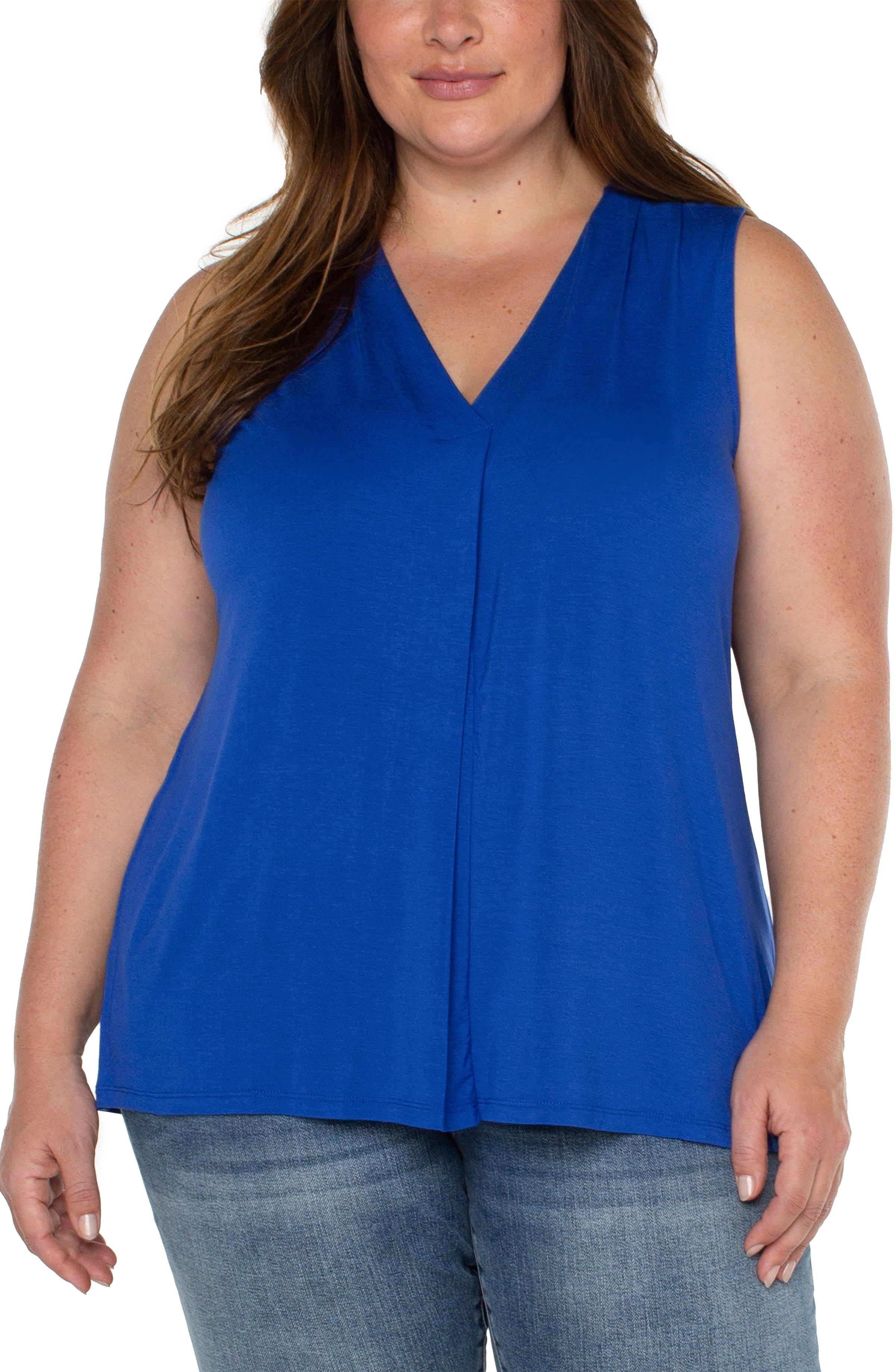 SLEEVELESS V-NECK KNIT TOP sold by Liverpool Jeans Company
