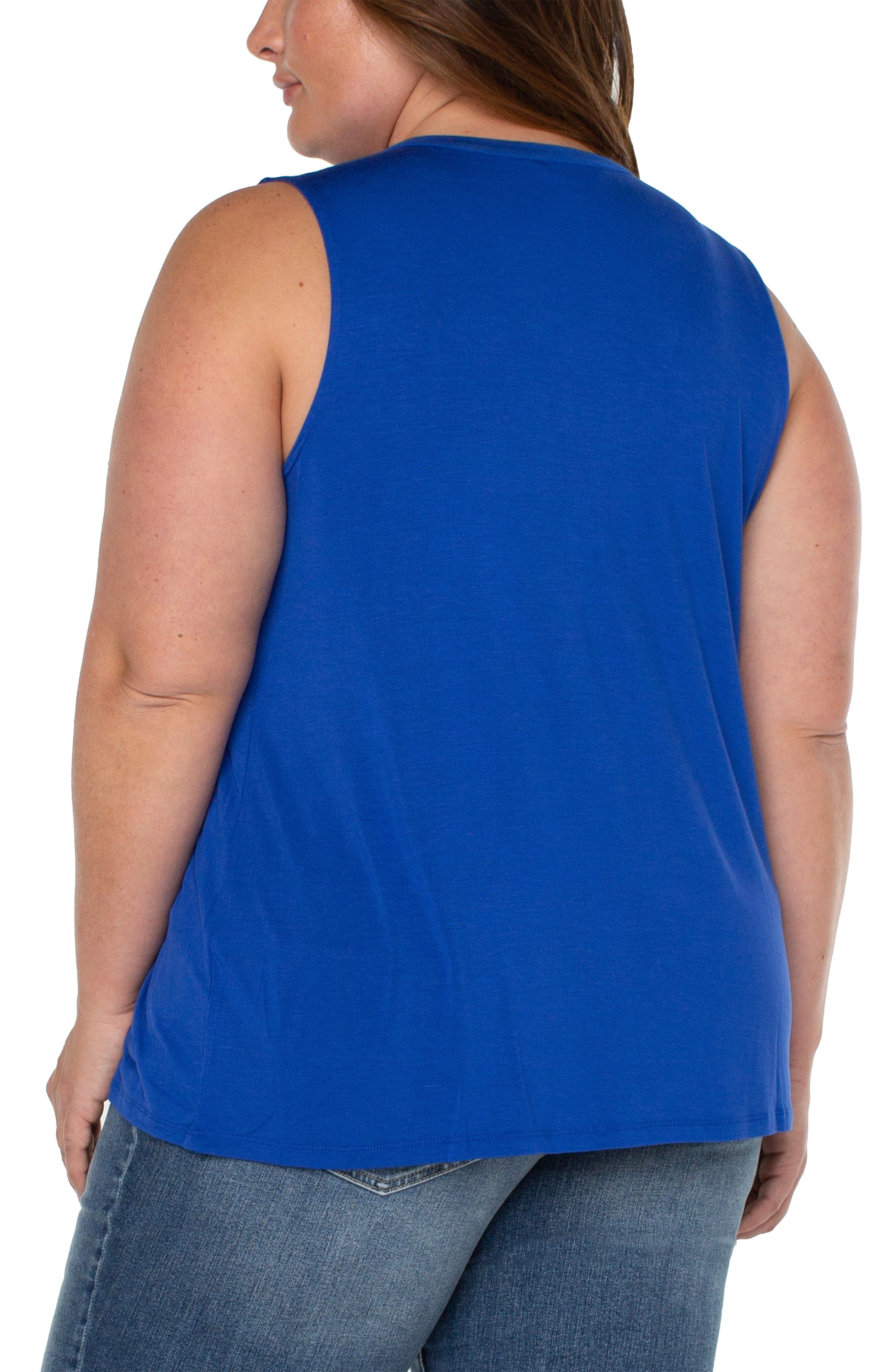SLEEVELESS V-NECK KNIT TOP sold by Liverpool Jeans Company product image thumbnail 2