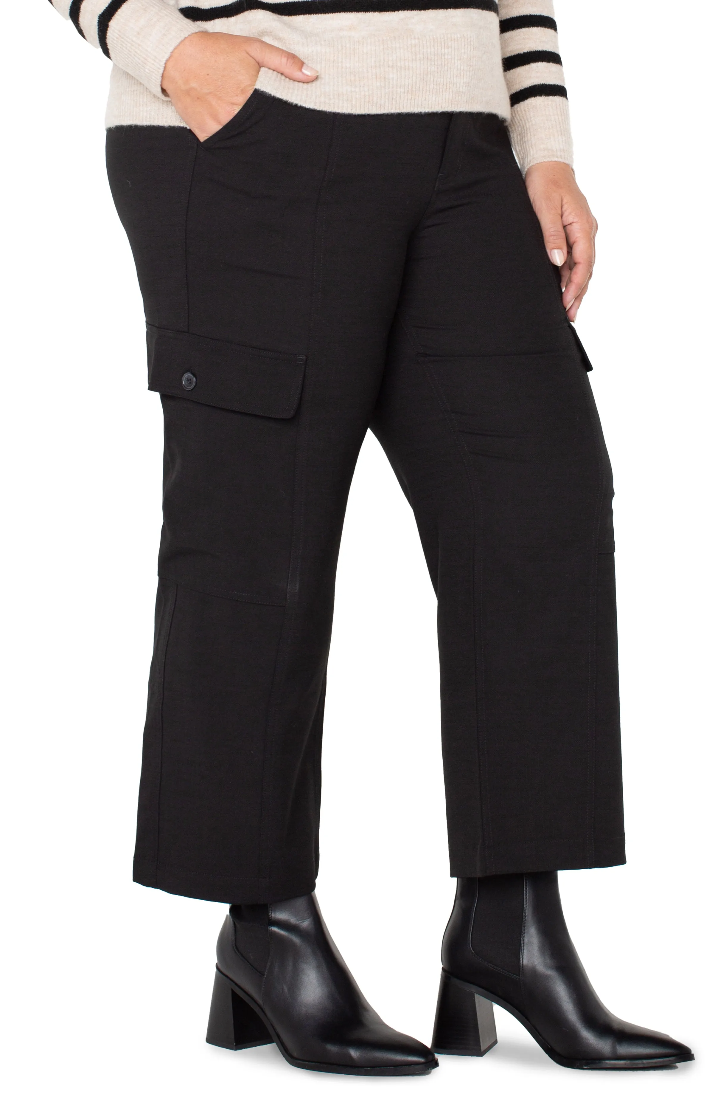 HI-RISE CARGO CROP STRAIGHT sold by Liverpool Jeans Company product image thumbnail 3