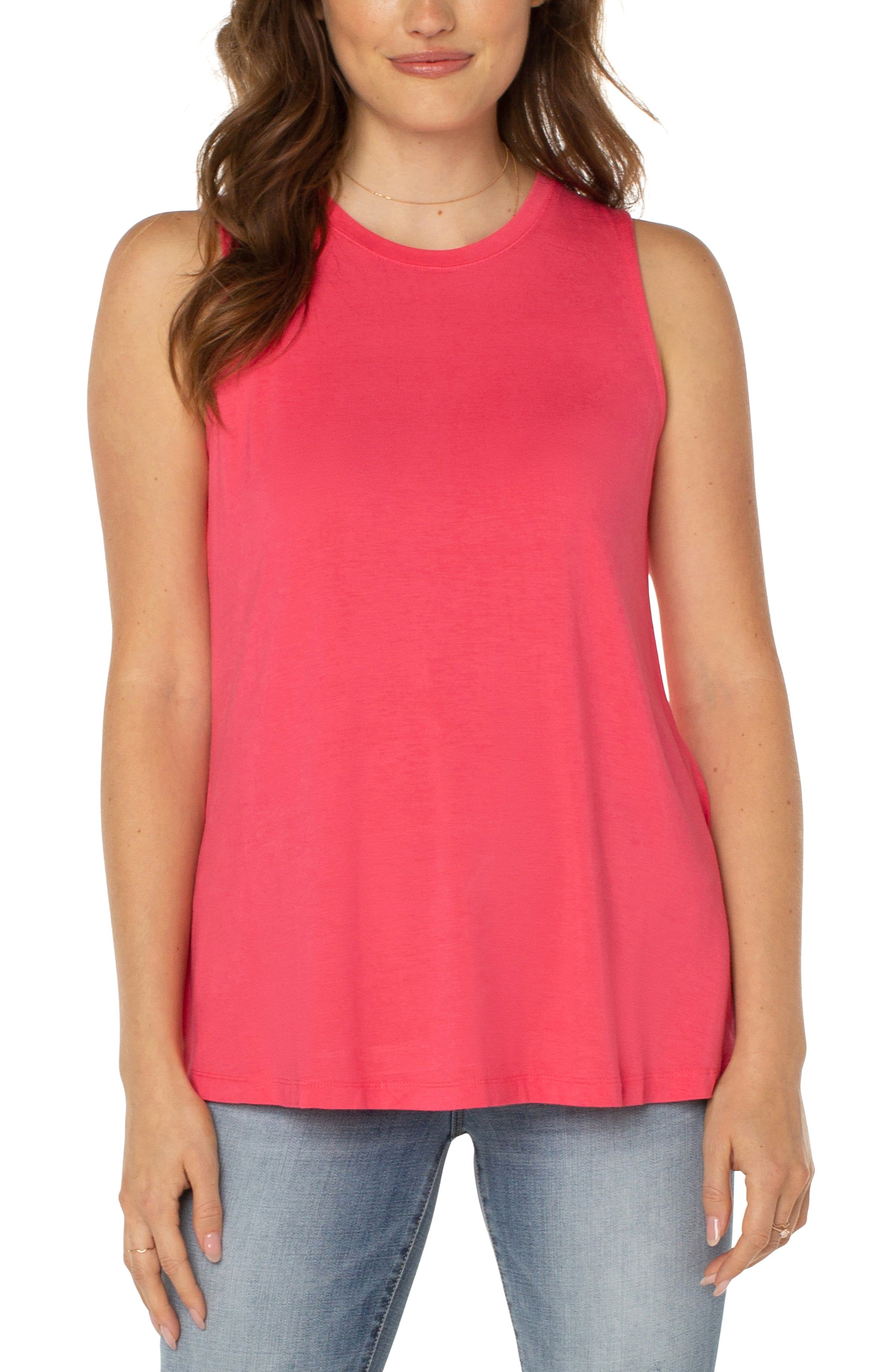 SLEEVELESS SCOOP NECK TANK sold by Liverpool Jeans Company