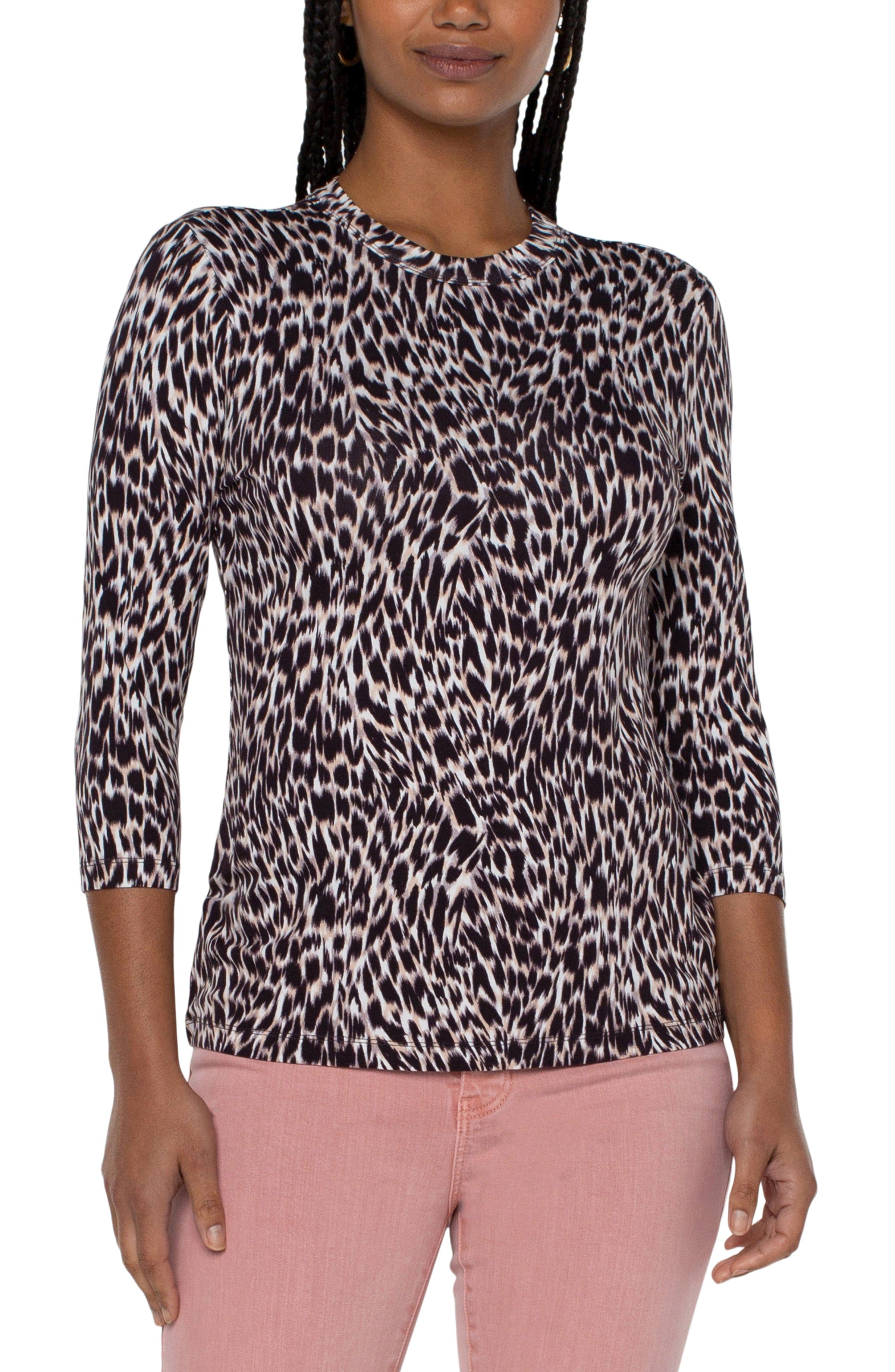 ELBOW SLEEVE SCOOP BACK KNIT TOP sold by Liverpool Jeans Company product image thumbnail 3