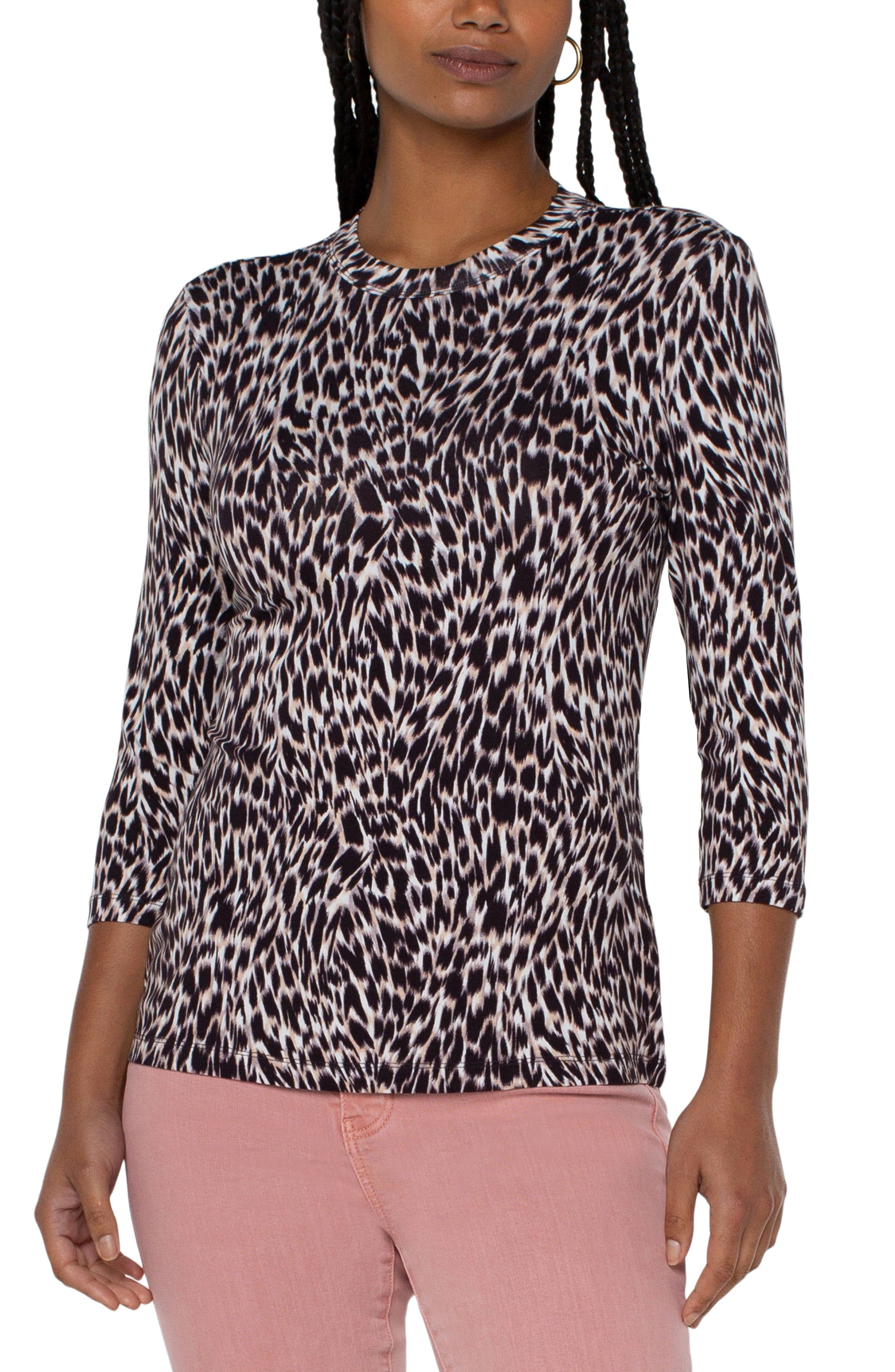 ELBOW SLEEVE SCOOP BACK KNIT TOP sold by Liverpool Jeans Company