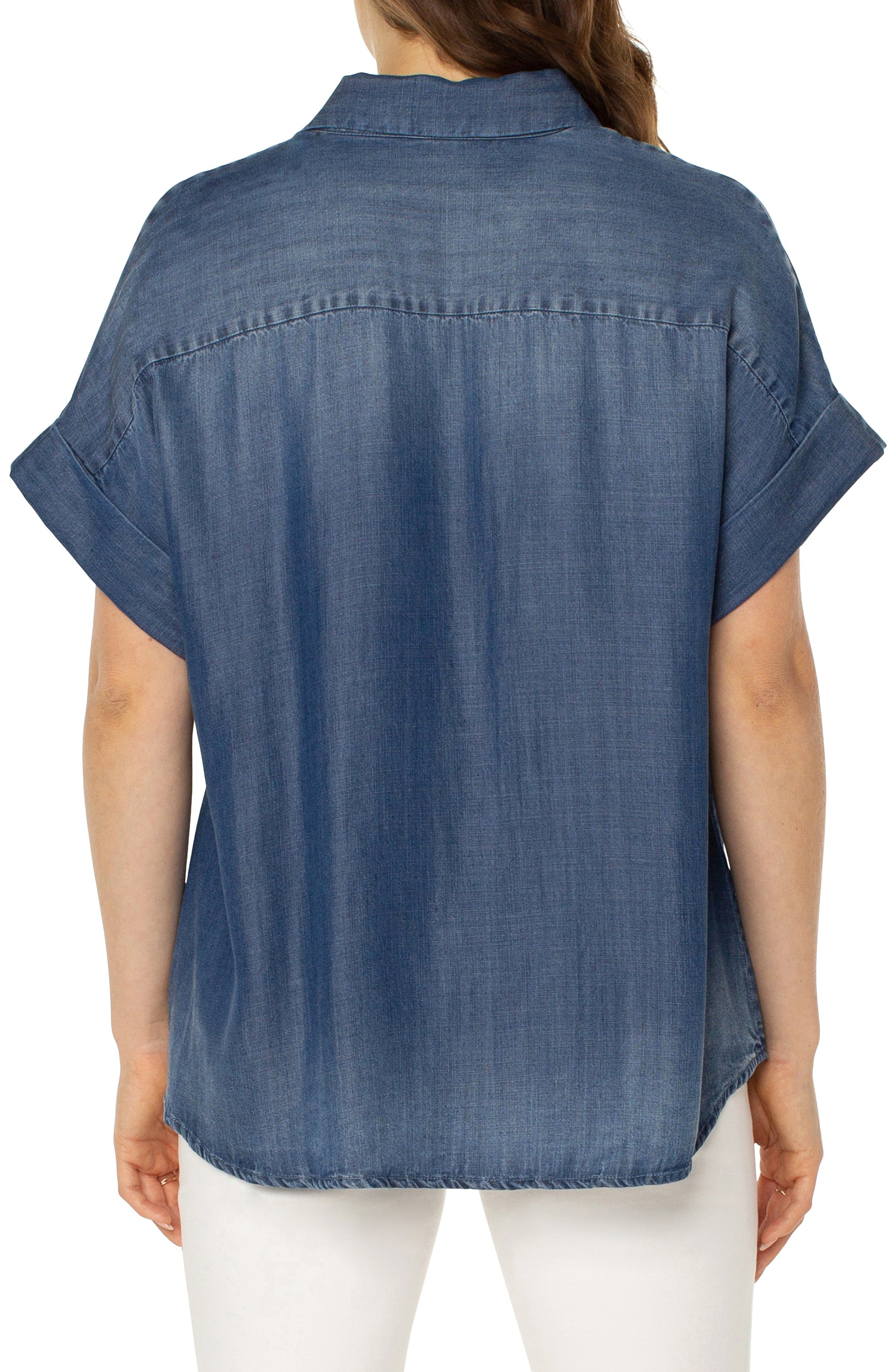 PETITE COLLARED CAMP SHIRT sold by Liverpool Jeans Company product image thumbnail 3