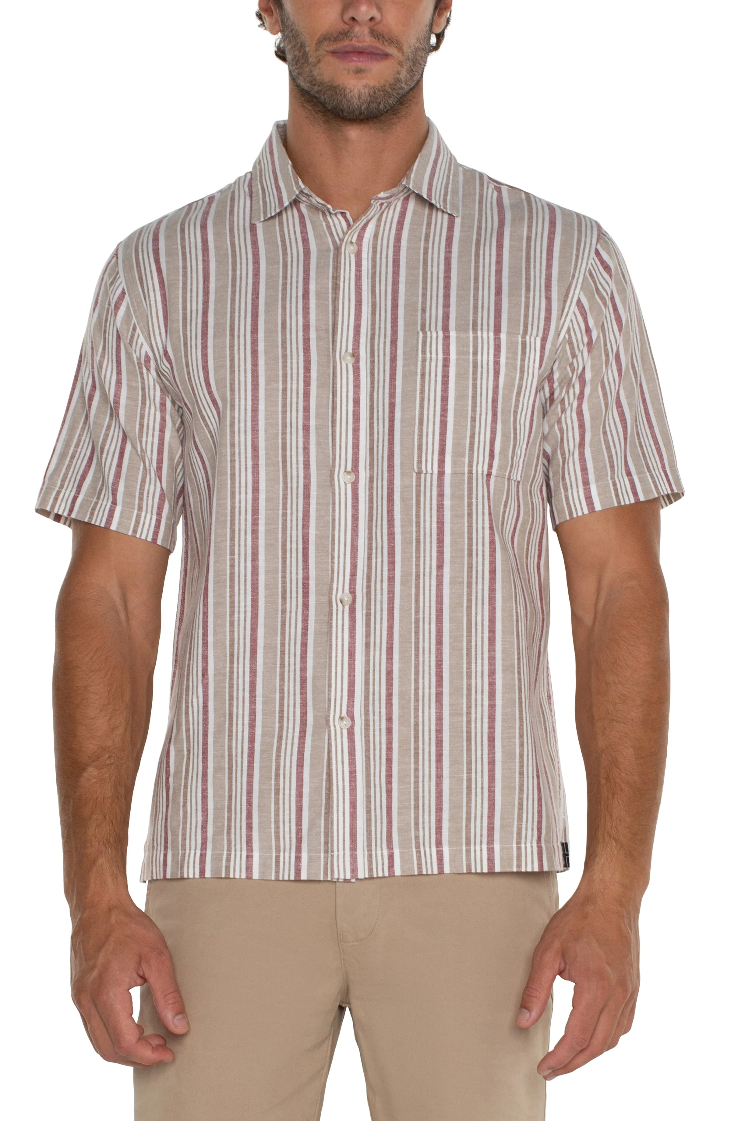 BUTTON UP SHORT SLEEVE SHIRT sold by Liverpool Jeans Company
