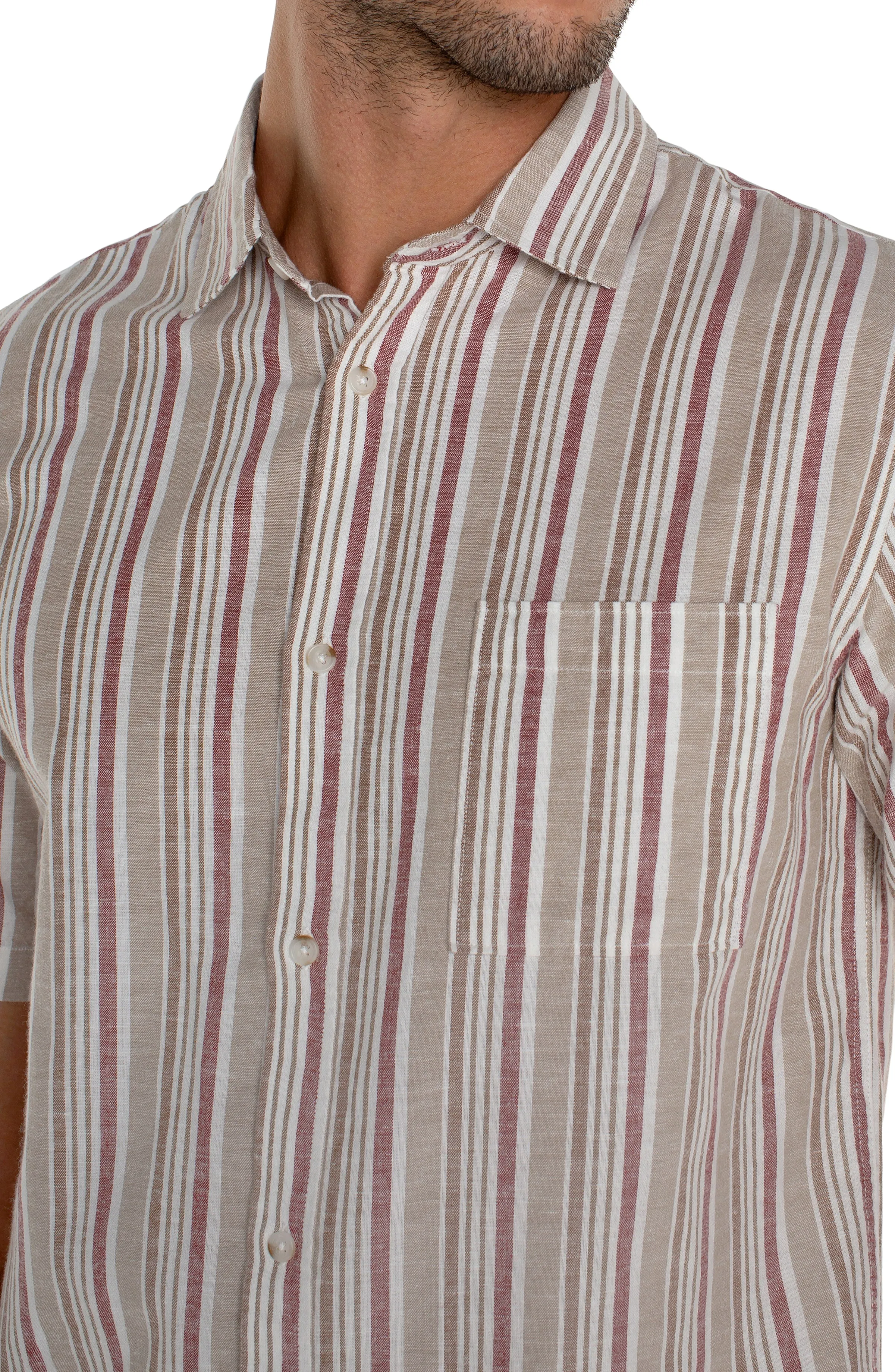 BUTTON UP SHORT SLEEVE SHIRT sold by Liverpool Jeans Company product image thumbnail 4