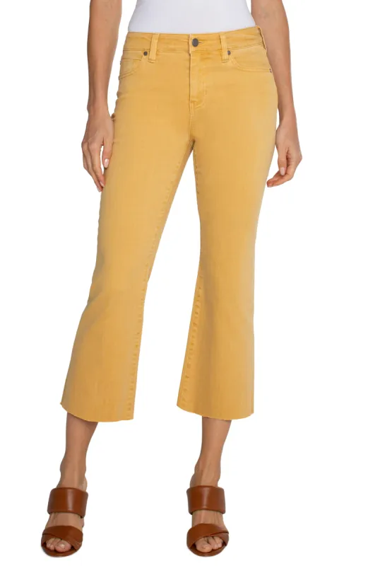 HANNAH CROP FLARE WITH CUT HEM sold by Liverpool Jeans Company