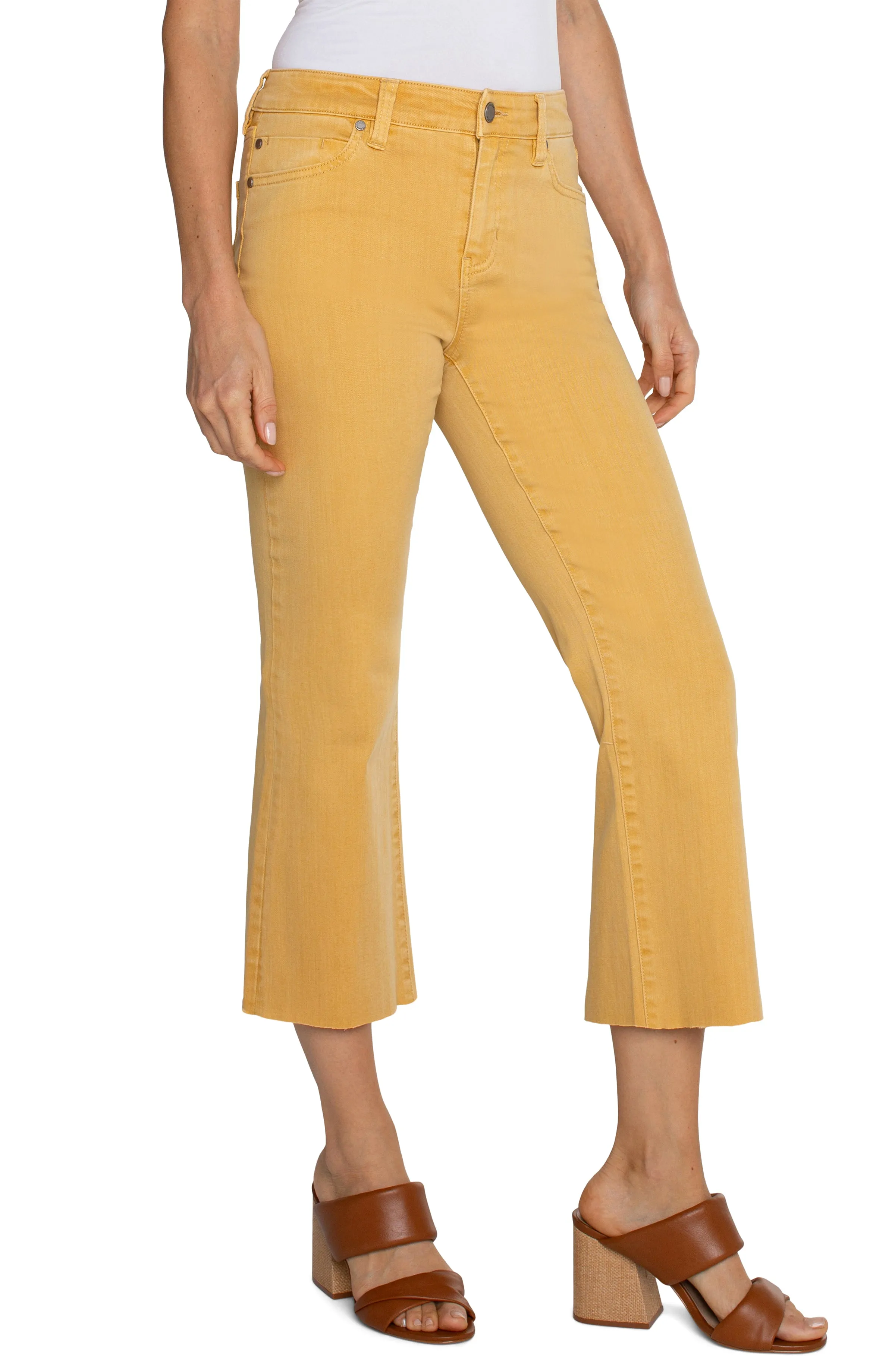 HANNAH CROP FLARE WITH CUT HEM sold by Liverpool Jeans Company product image thumbnail 4