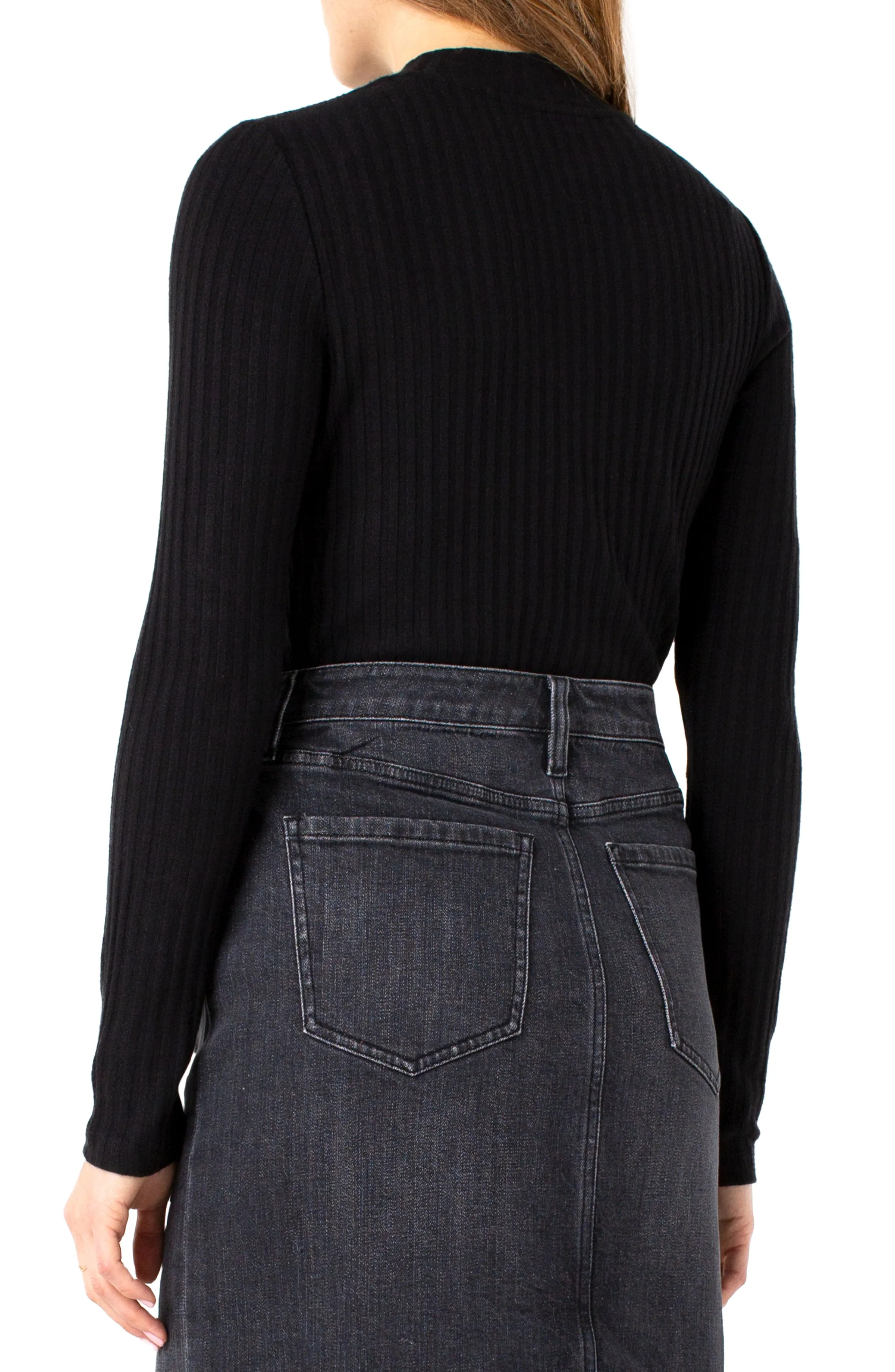 MOCK NECK LONG SLEEVE KNIT TOP sold by Liverpool Jeans Company product image thumbnail 2
