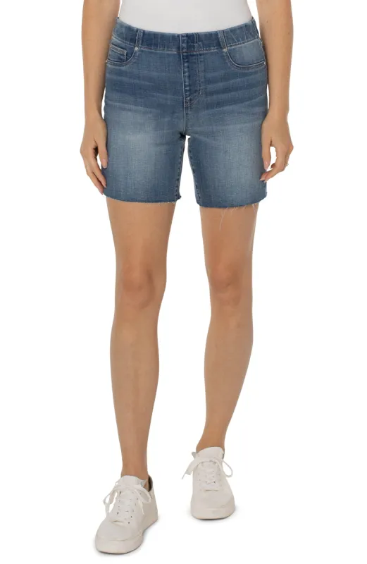 PETITE CHLOE BERMUDA SHORT WITH CUT HEM sold by Liverpool Jeans Company