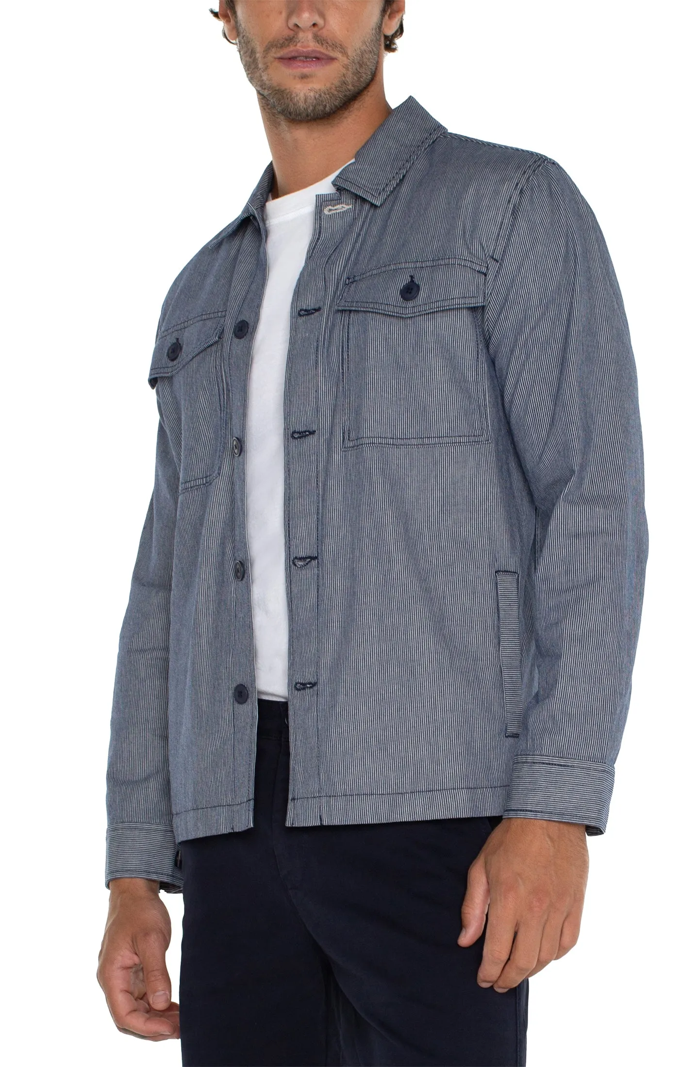 OVERSHIRT WITH FLAP POCKETS sold by Liverpool Jeans Company