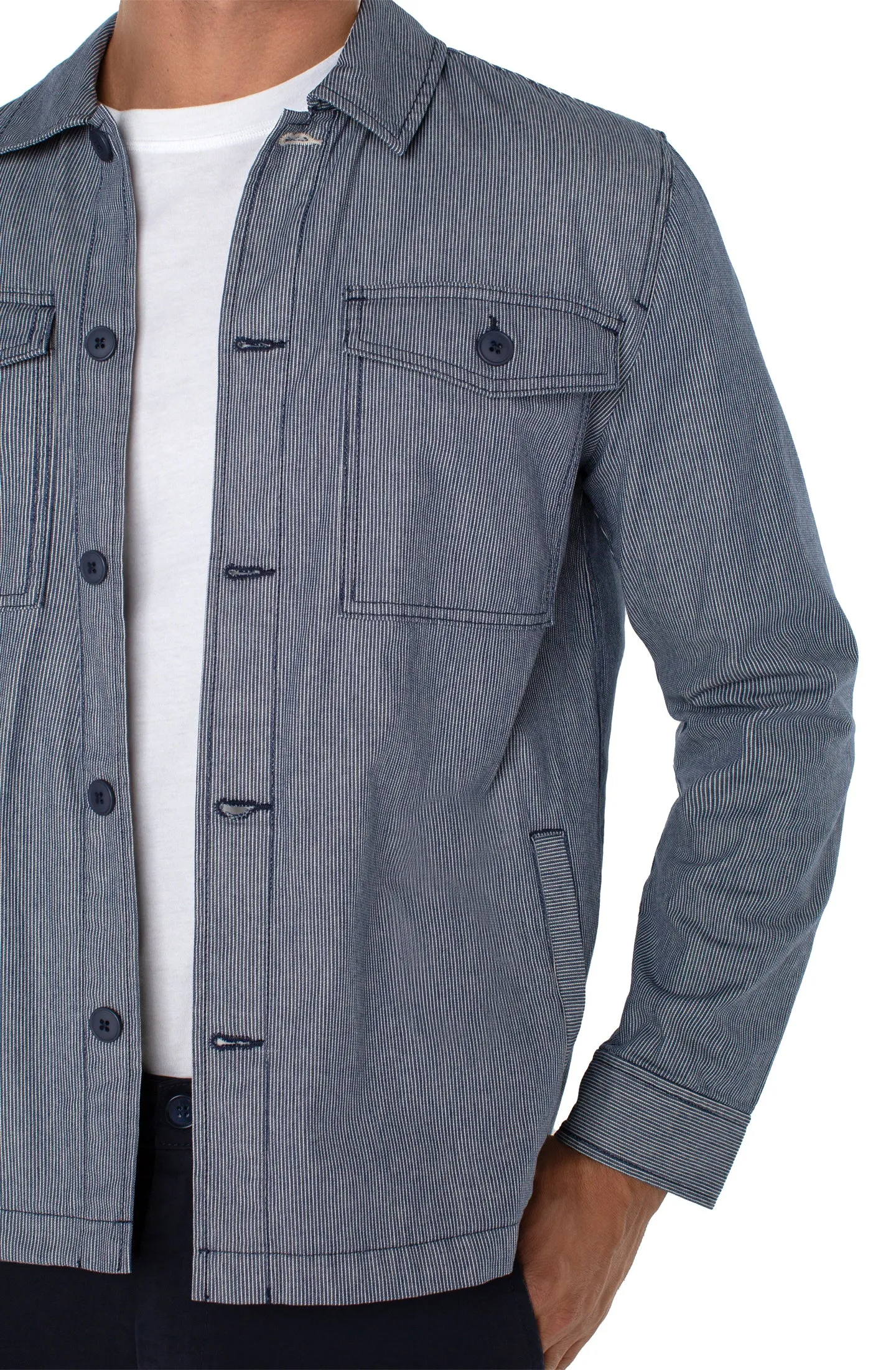 OVERSHIRT WITH FLAP POCKETS sold by Liverpool Jeans Company product image thumbnail 4